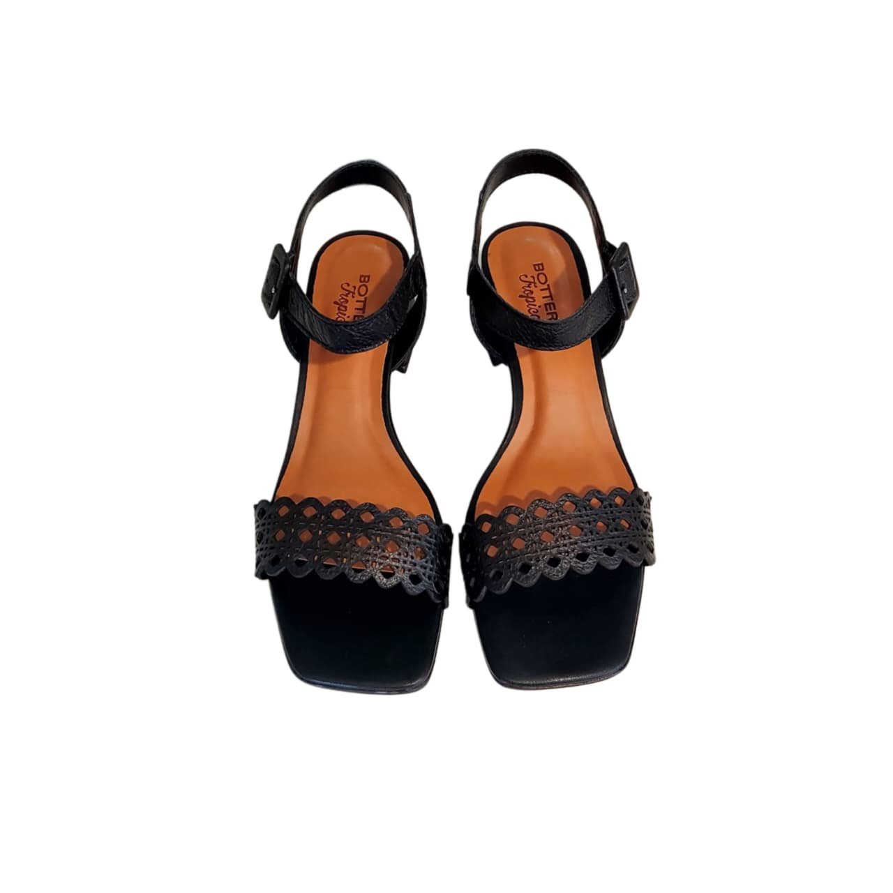 Bottero Sandalia Feminina em Couro Salto Bloco 4,5 cm Ref. 374002 Preto 8