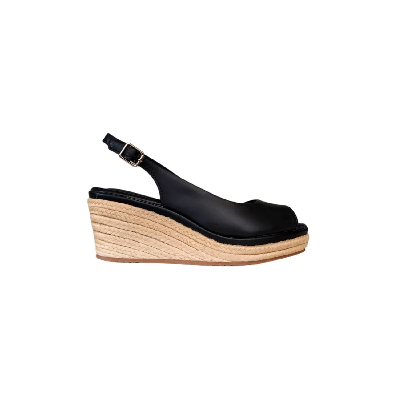 Bottero Sandalia Anabela Feminina em Couro Salto 7 cm Ref. 372822