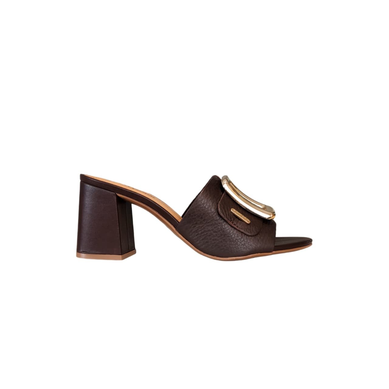 Bottero Tamanco Feminino em Couro Salto Bloco 7 cm Ref. 372005