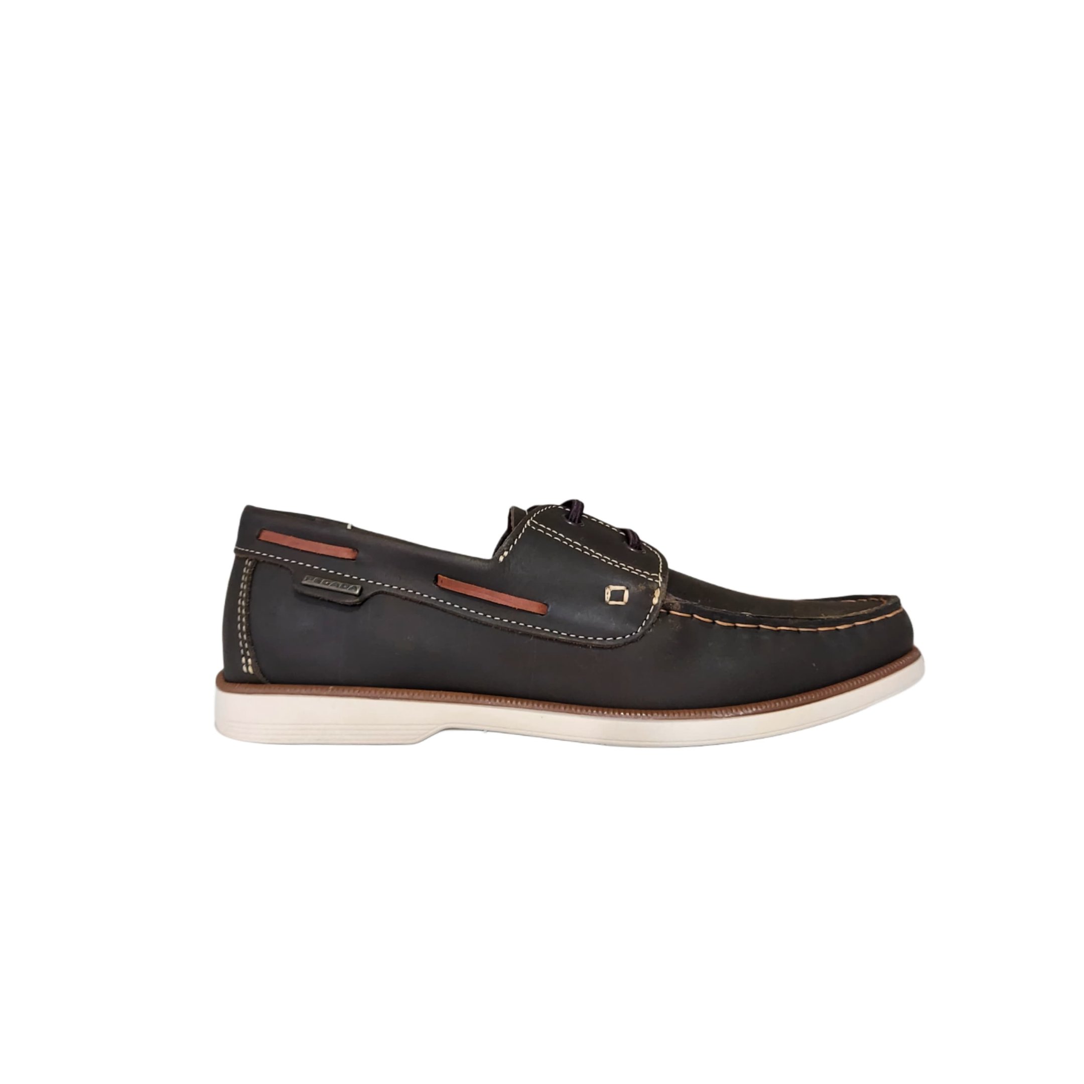 Pegada Sapato Dockside Masculino Casual Em Couro Ref. 141902