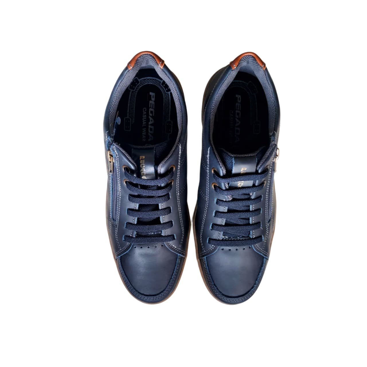 Pegada Sapatenis Masculino Em Couro Ref. 119313 Azul 7