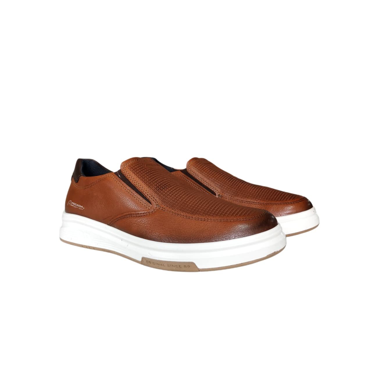 Pegada Sapatenis Slip On Masculino em Couro Ref. 112303 Marrom 6