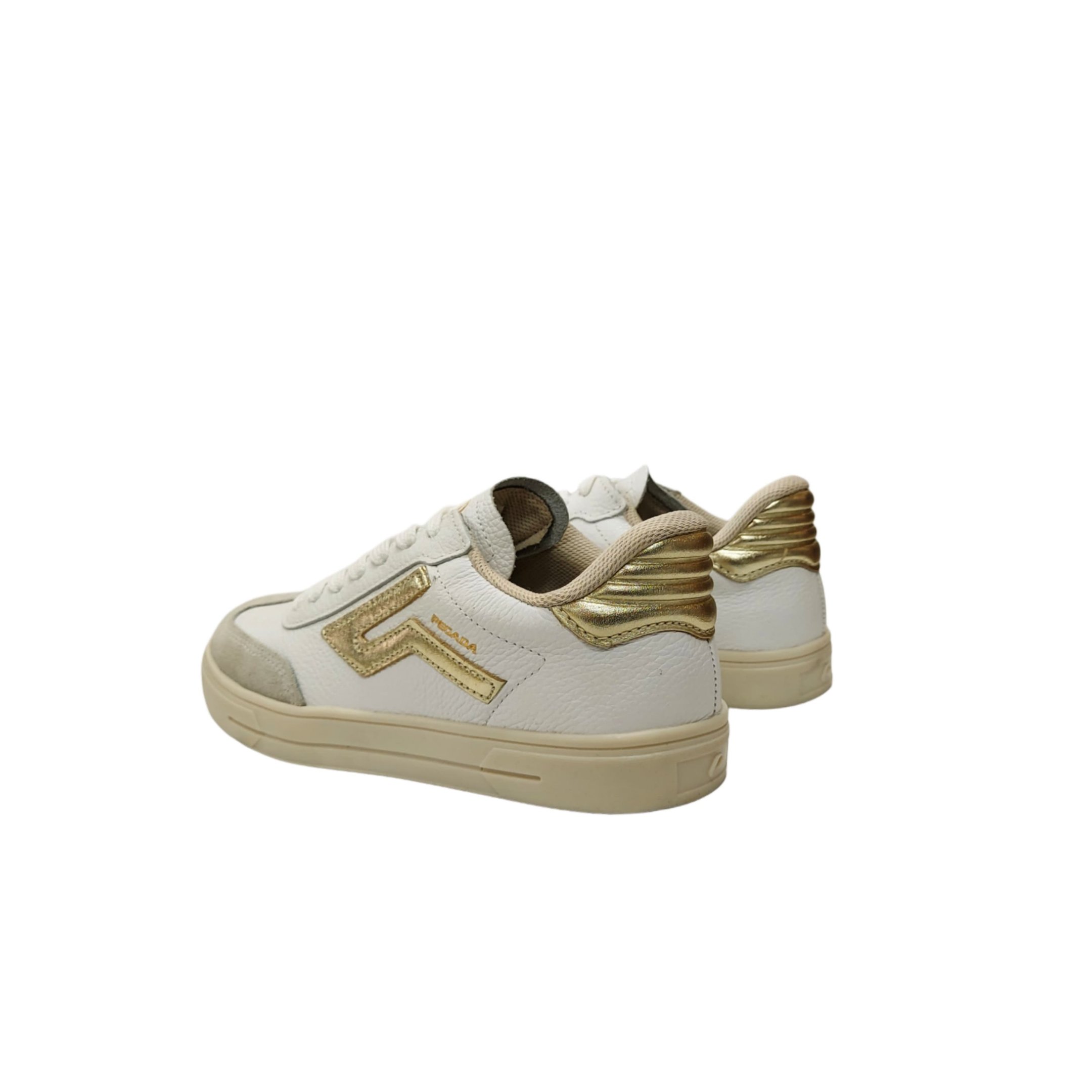 Pegada Tenis Casual Feminino Street em Couro Ref. 211154 Branco/Ouro 4