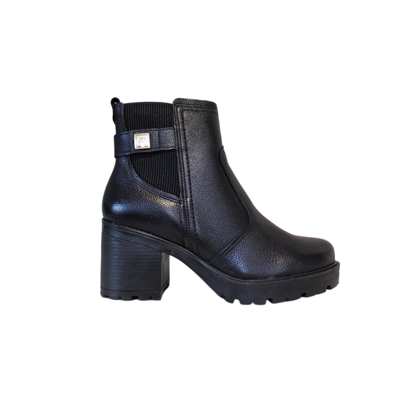 Pegada Coturno Feminino em Couro Salto 7 cm  Ref. 282603