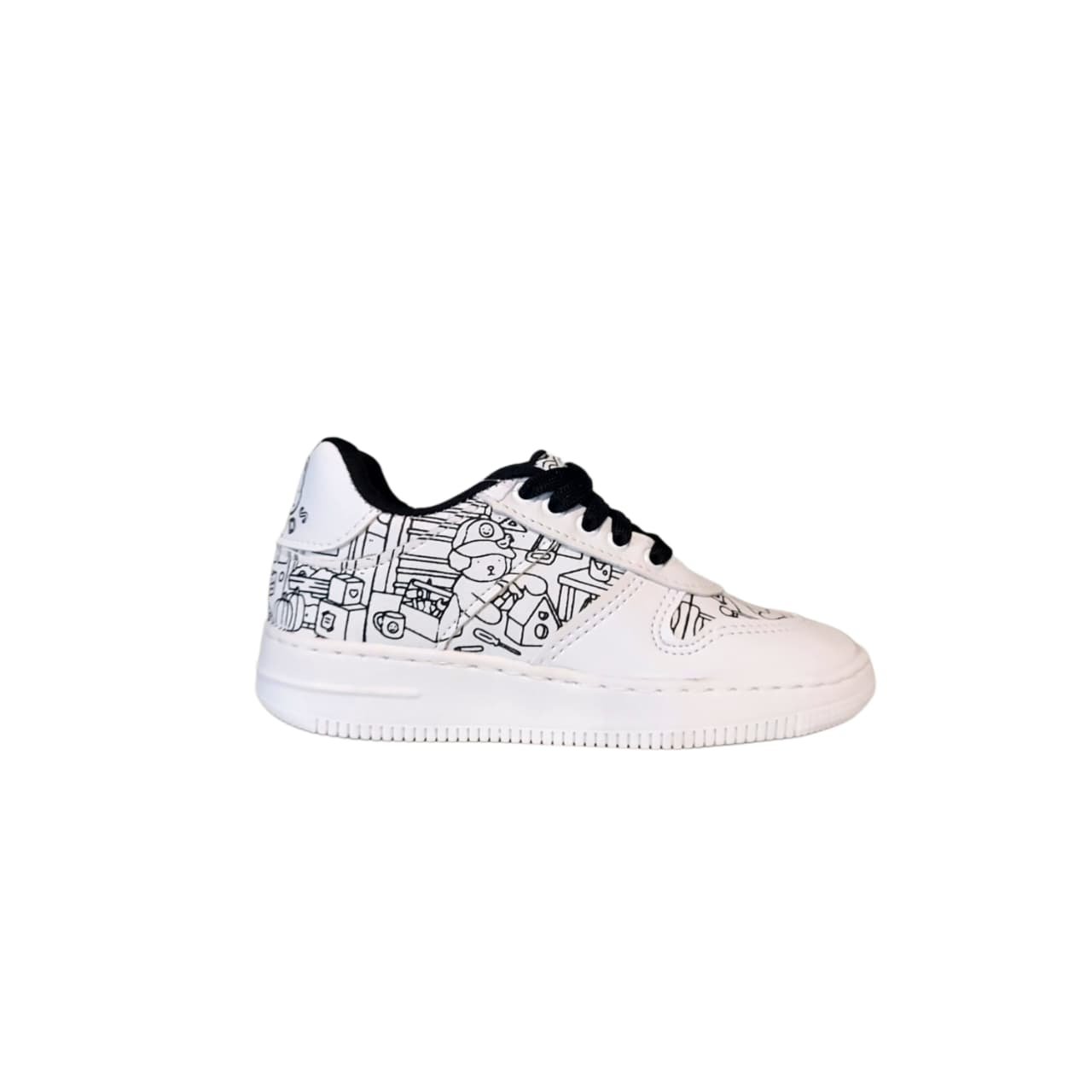 Mini Pe Tenis Casual Infantil para Colorir Ref. MP2549S