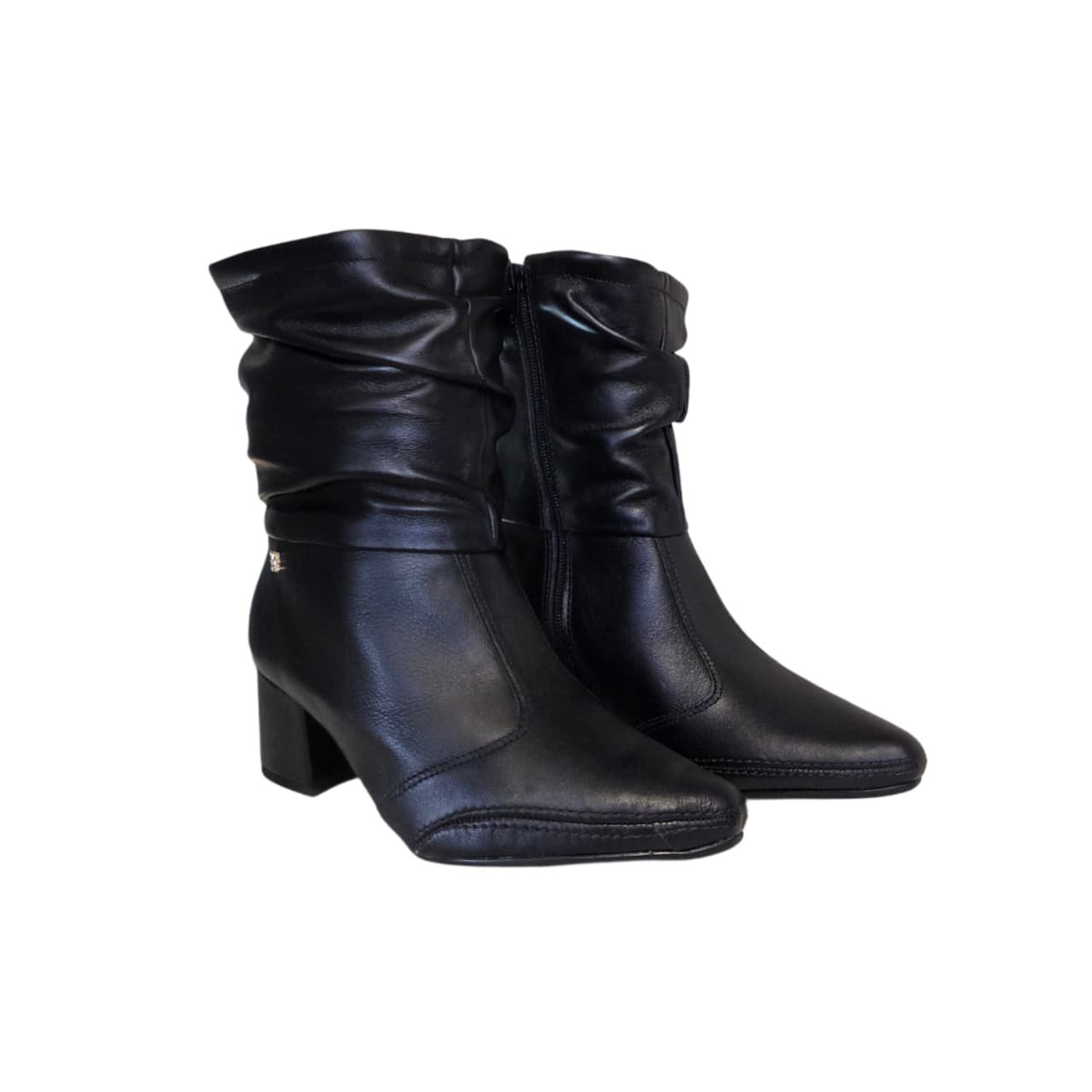 Ramarim Total Comfort Bota Cano Medio em Couro Ref. 2657104 Preto 2