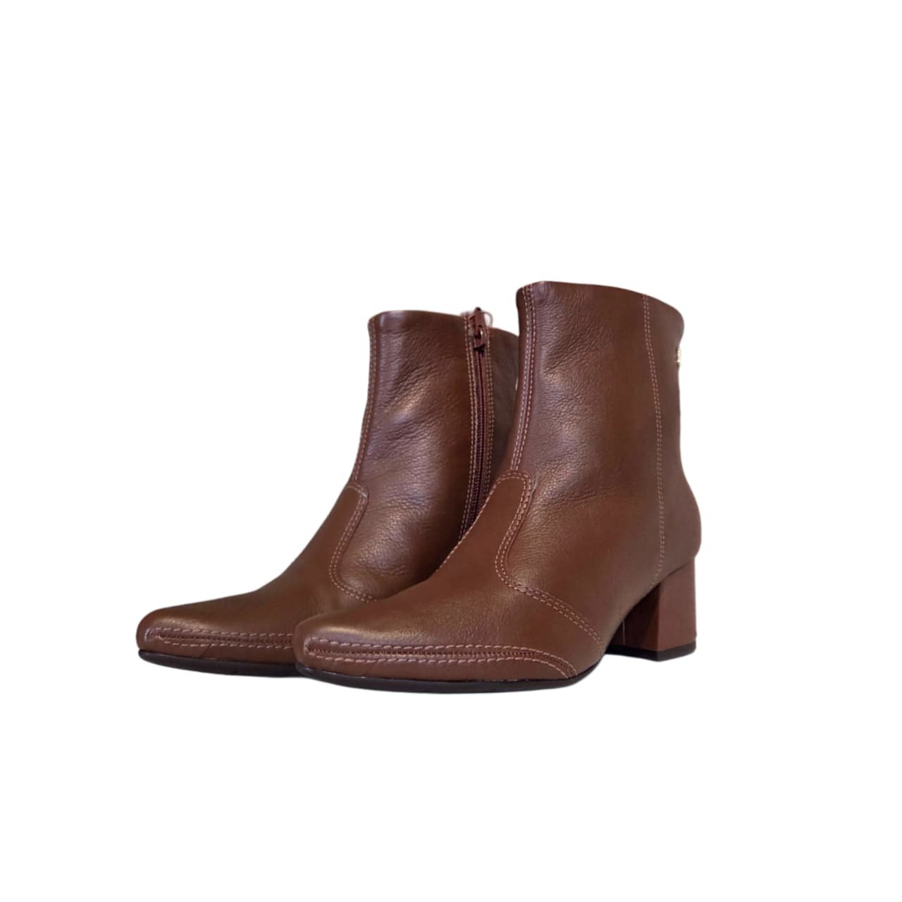 Ramarim Total Comfort Bota Cano Curto em Couro Ref. 2657101 Capuccino 2