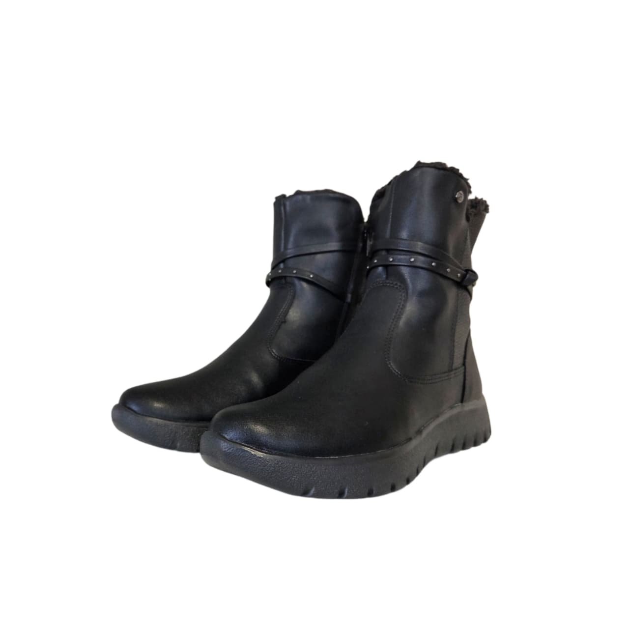 Piccadilly Tenis Botinha Feminino Forrado de La Ref. 950056 Preto 7