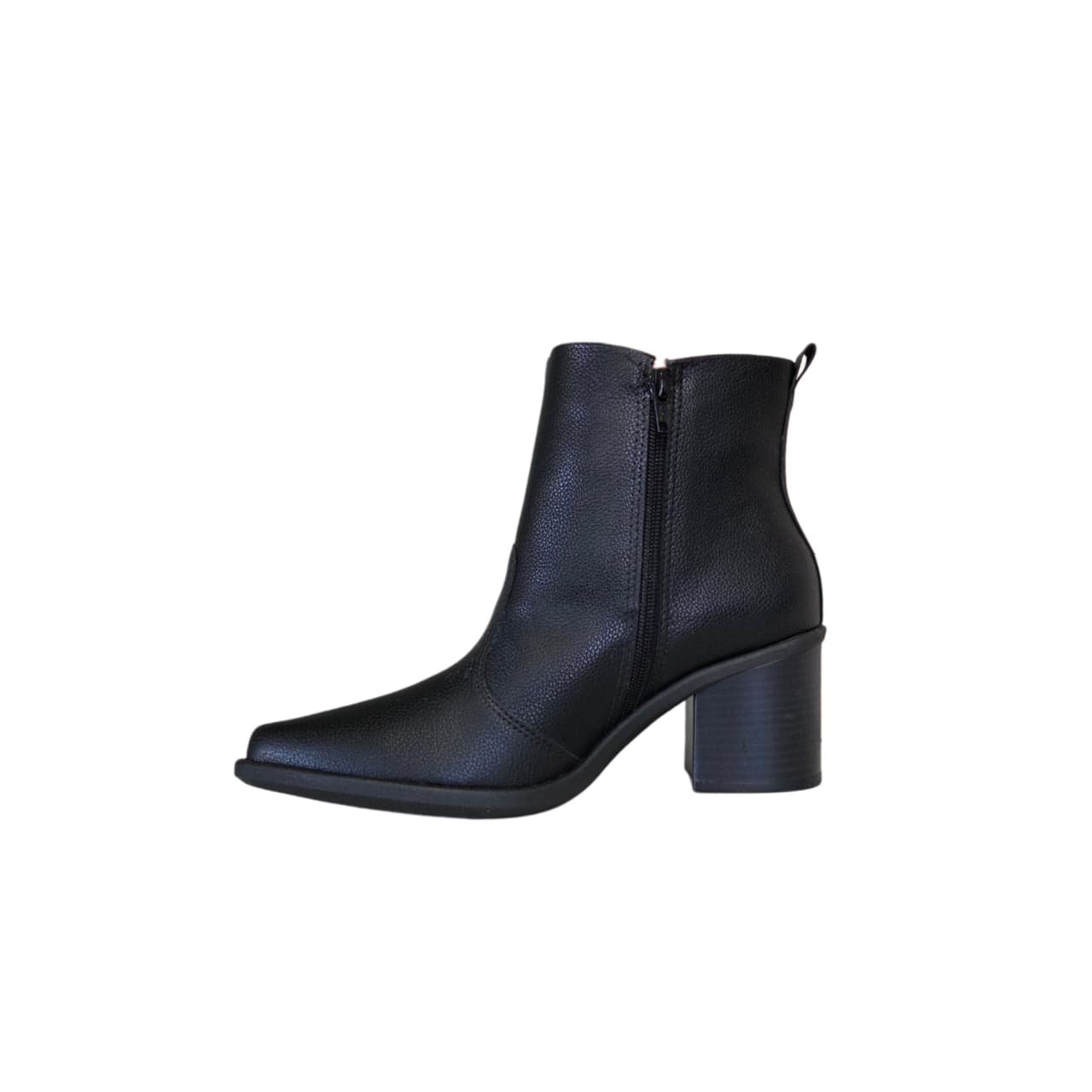 Piccadilly Bota Cano Curto Feminina Salto 6 cm  Ref. 368001 Preto 3