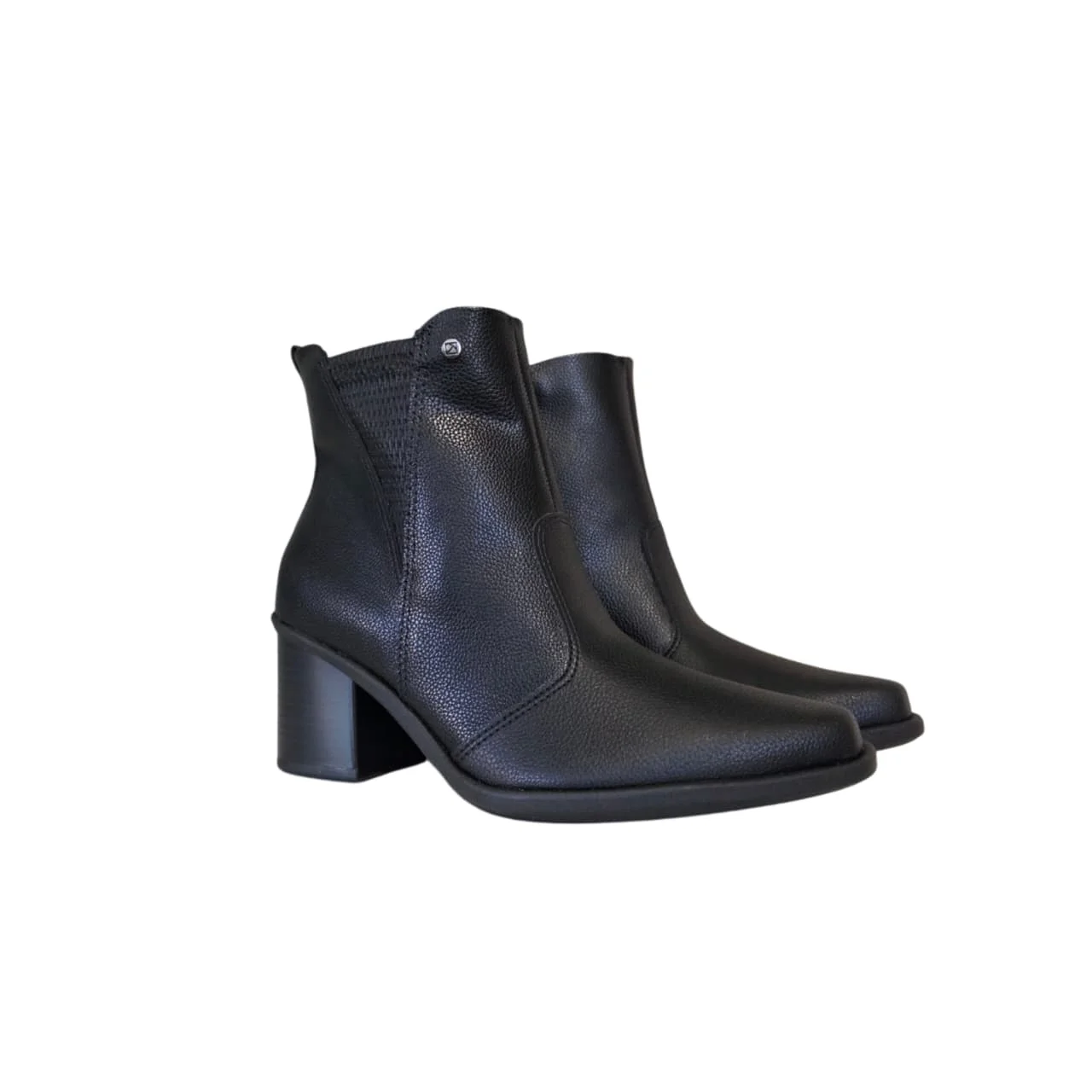 Piccadilly Bota Cano Curto Feminina Salto 6 cm  Ref. 368001 Preto 5