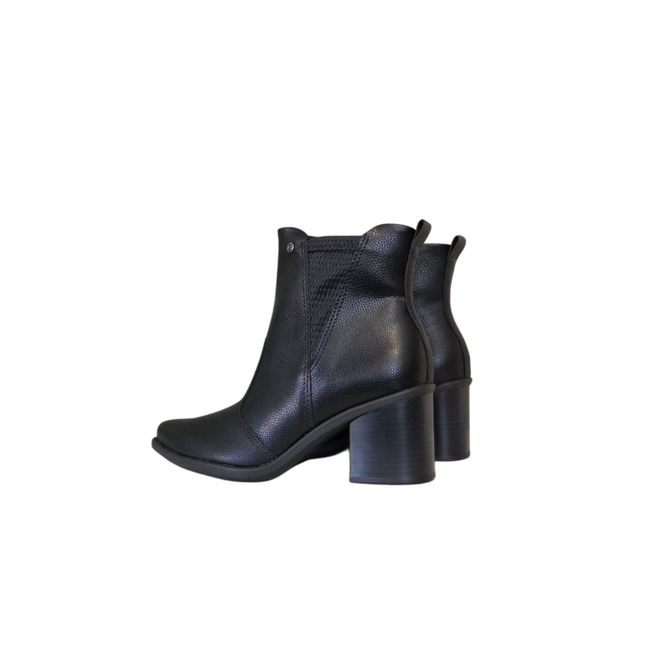 Piccadilly Bota Cano Curto Feminina Salto 6 cm  Ref. 368001 Preto 7