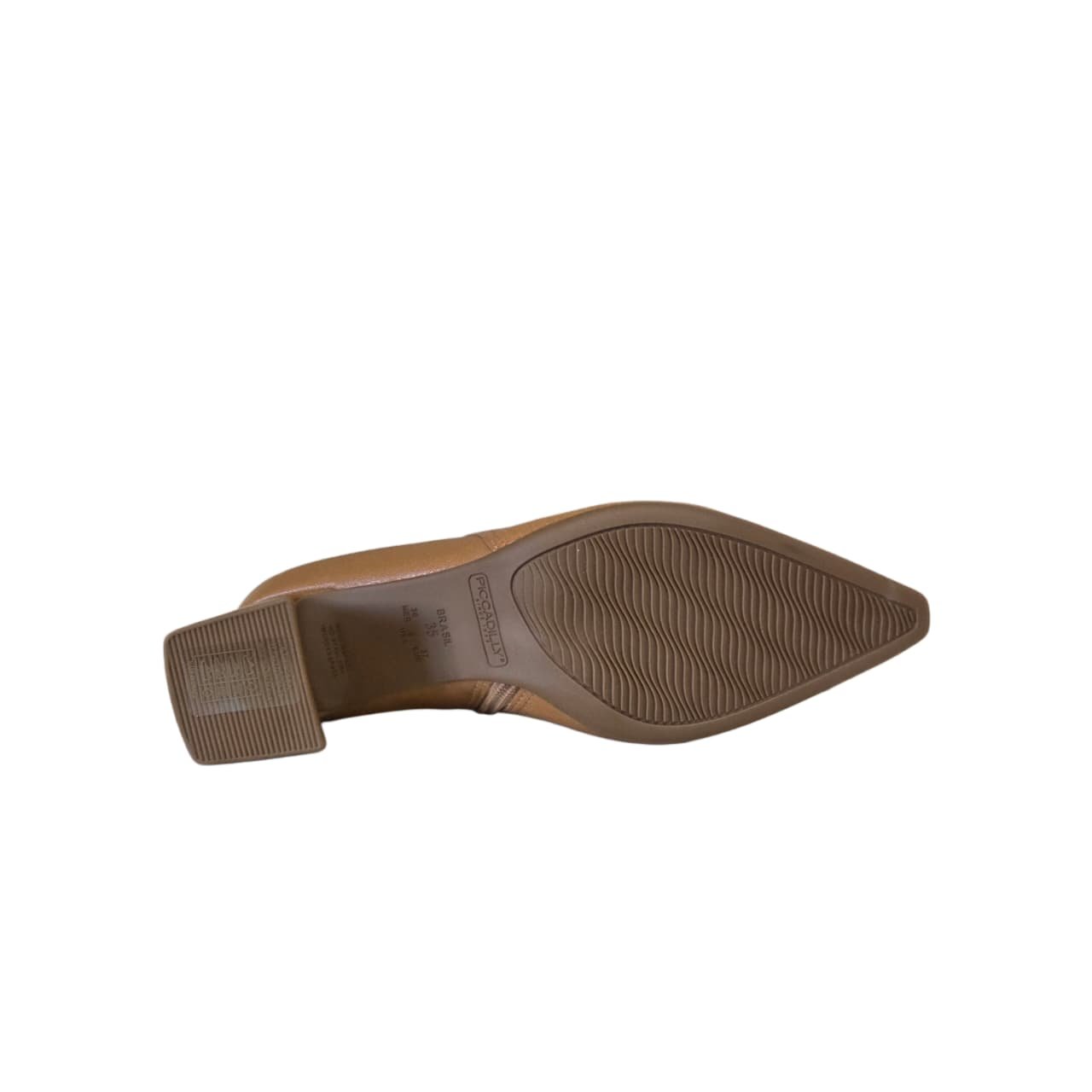 Piccadilly Bota Cano Curto Feminina Salto Bloco 6 cm Ref. 764029 Mascavo 4