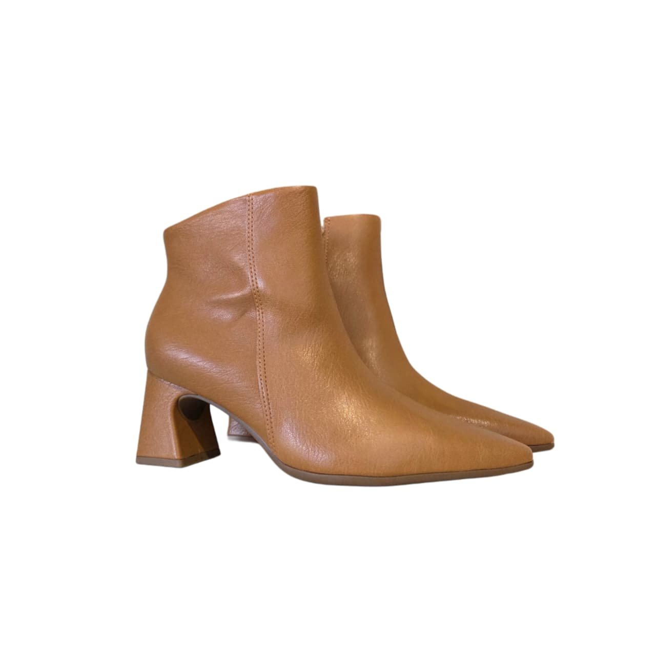 Piccadilly Bota Cano Curto Feminina Salto Bloco 6 cm Ref. 764029 Mascavo 5