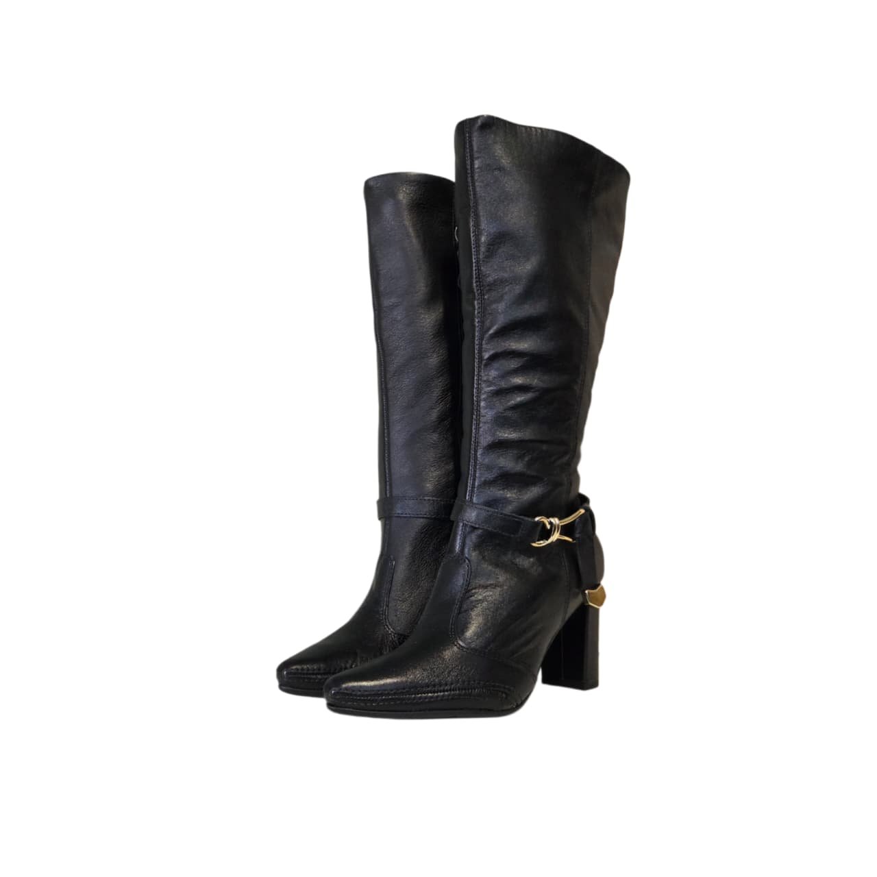 Ramarim Total Comfort Bota Cano Longo 100% em Couro Ref. 2615104 Preto 6