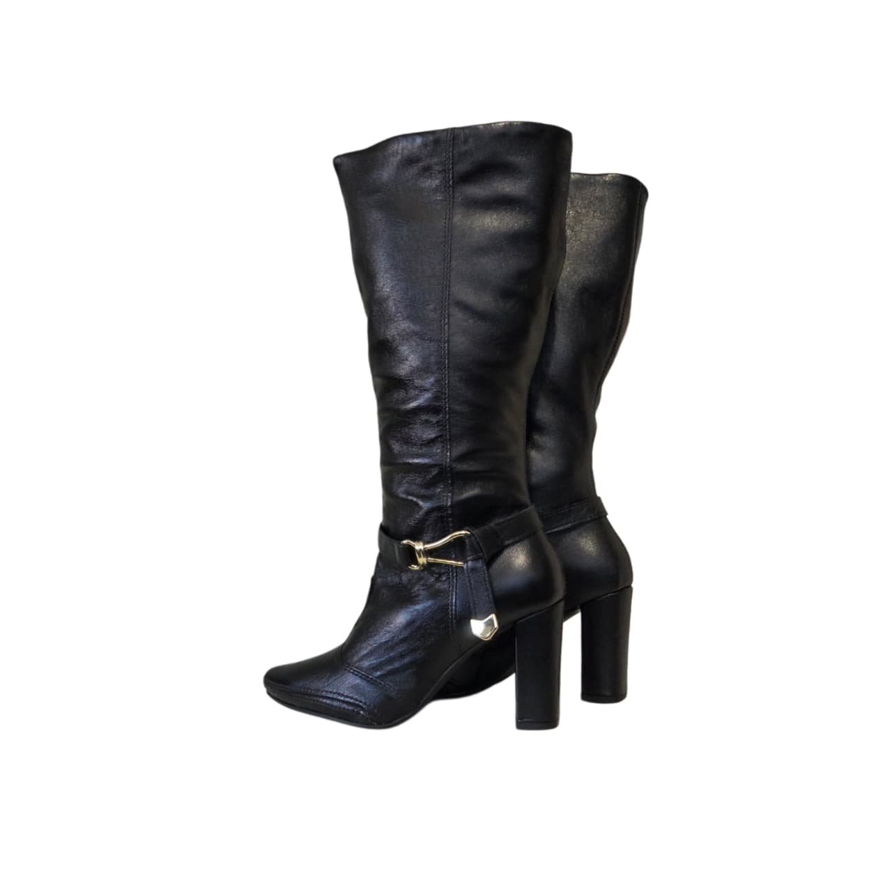 Ramarim Total Comfort Bota Cano Longo 100% em Couro Ref. 2615104 Preto 7