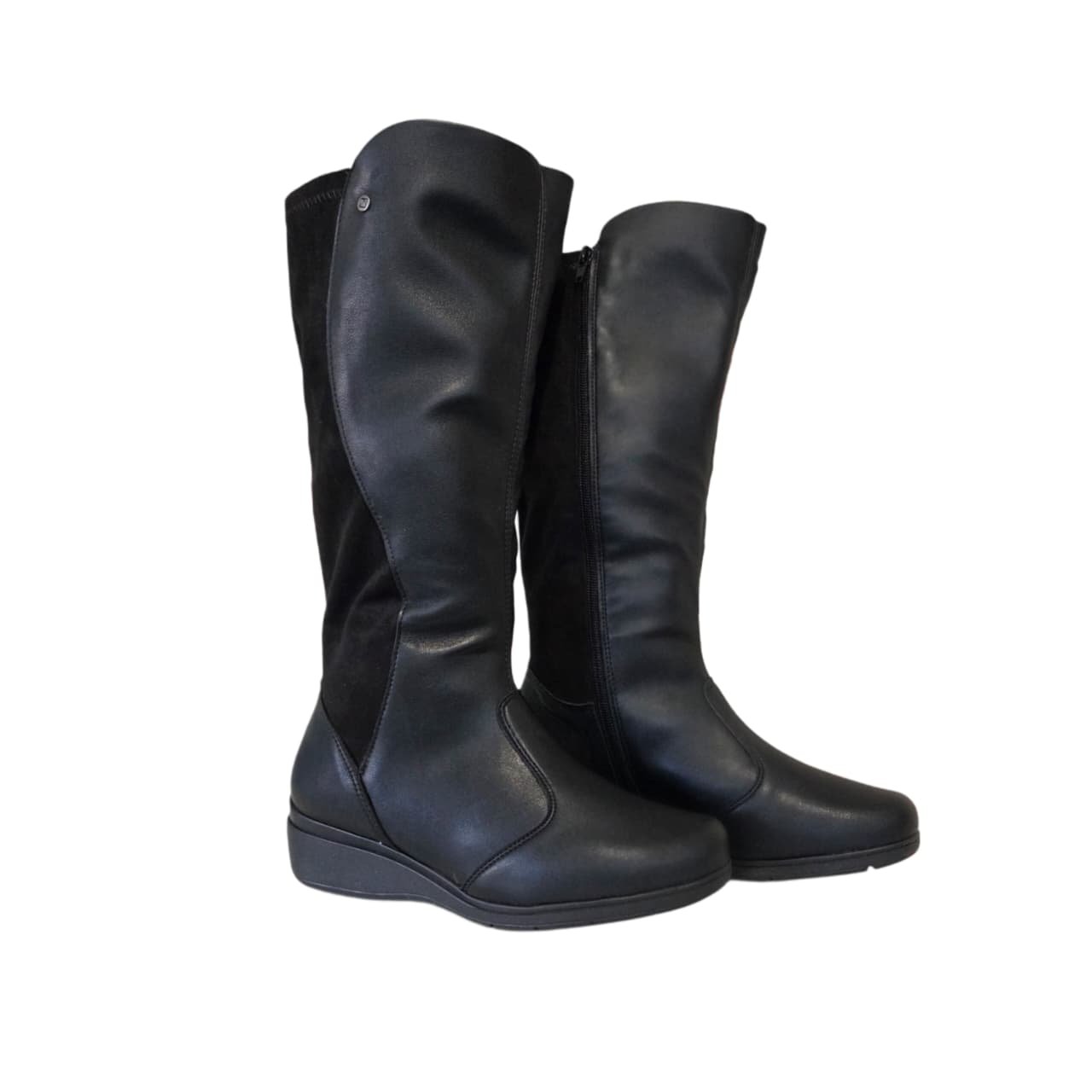 Piccadilly Maxi Bota Anabela Cano Longo Salto 4 cm Ref. 117134 Preto 6