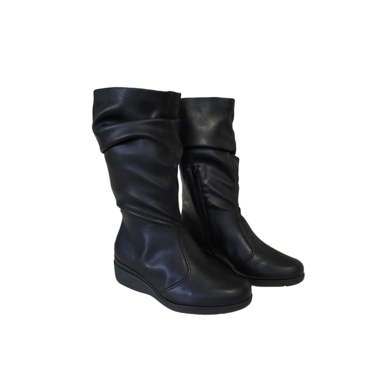 Piccadilly Maxi Bota Anabela Cano Longo Salto 4 cm Ref. 117138 Preto 6