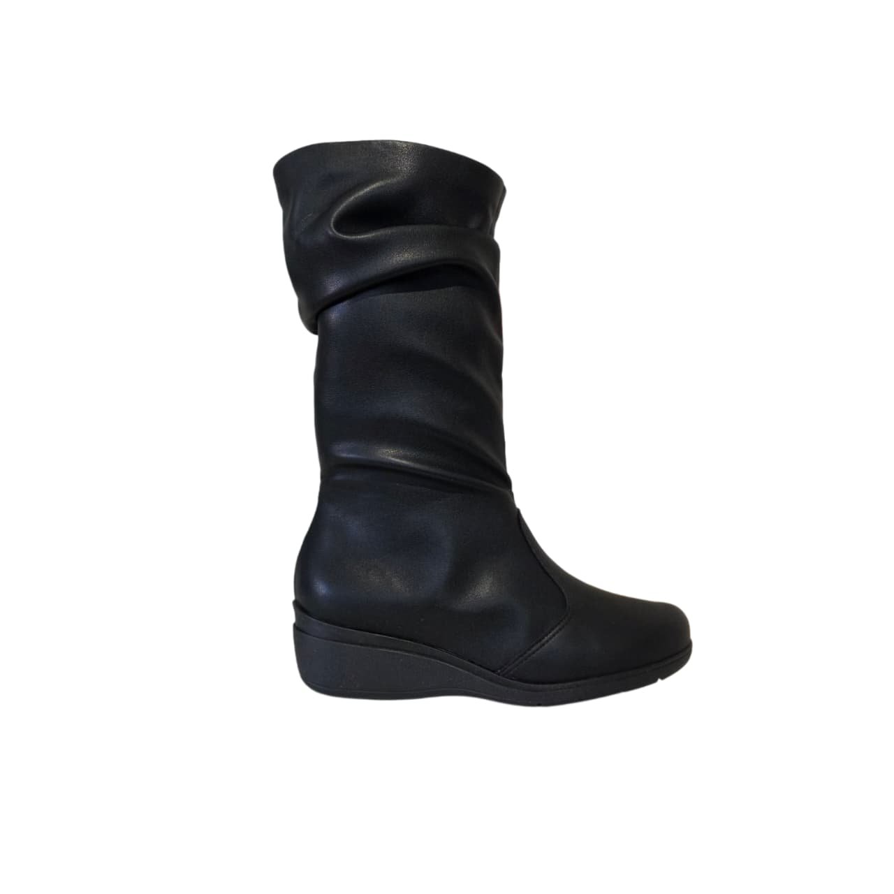 Piccadilly Maxi Bota Anabela Cano Longo Salto 4 cm Ref. 117138 Preto 1