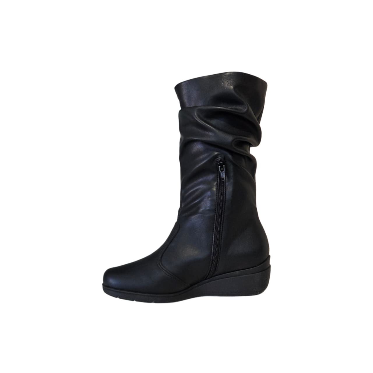 Piccadilly Maxi Bota Anabela Cano Longo Salto 4 cm Ref. 117138 Preto 3