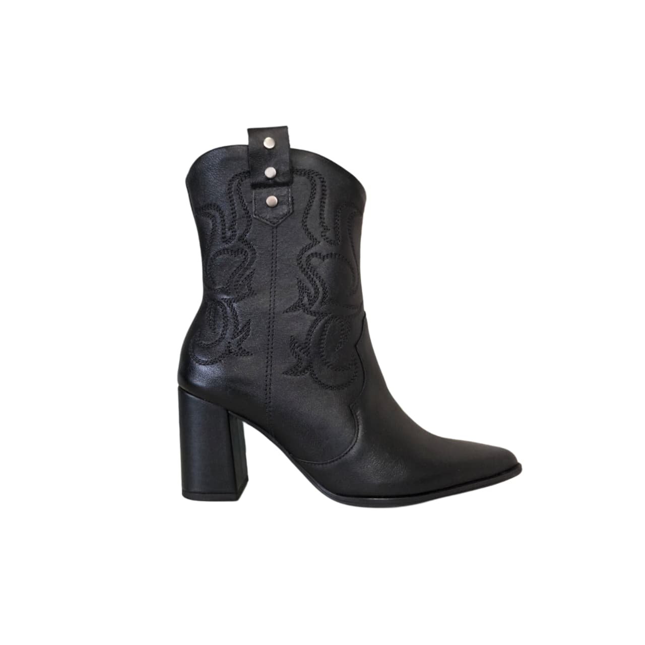 Ramarim Bota Texana Cano Curto em Couro Ref. 2656102