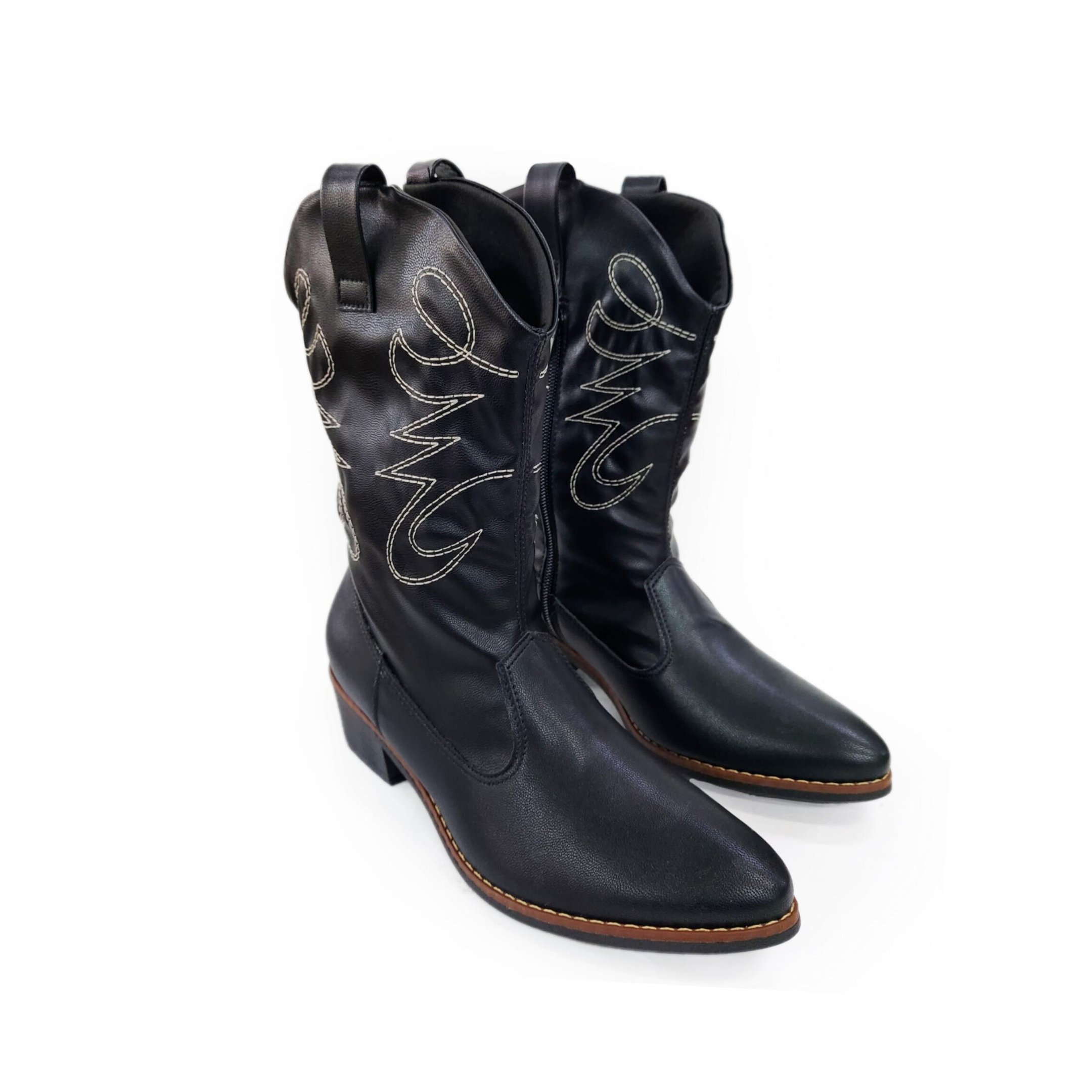 Piccadilly Bota Cowntry Cano Medio Salto 4 cm Ref. 661005 Preto 2