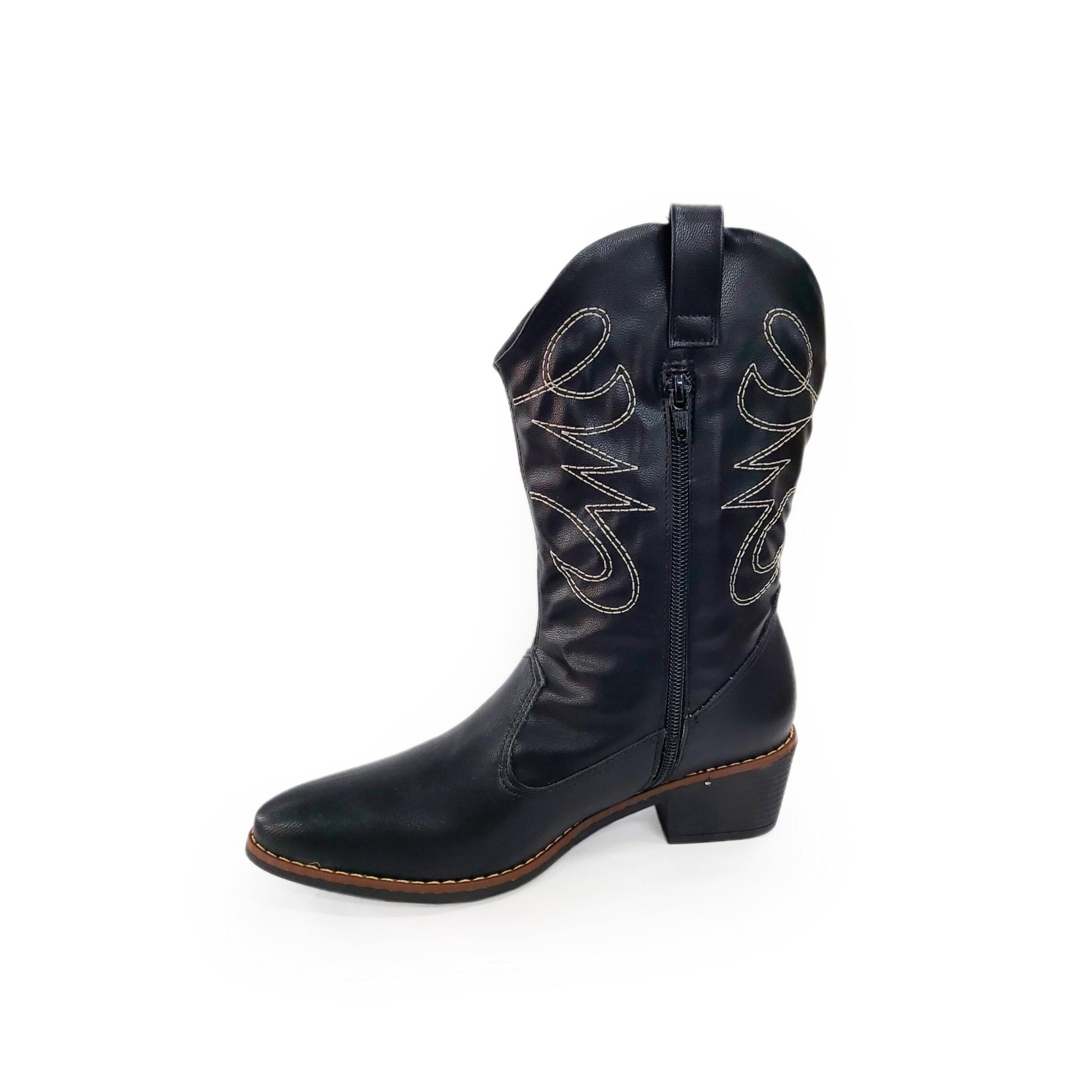 Piccadilly Bota Cowntry Cano Medio Salto 4 cm Ref. 661005 Preto 3