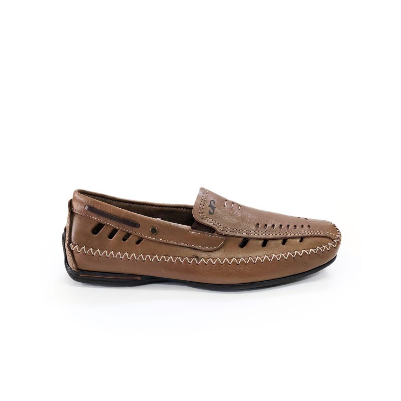 Pegada Mocassim Drive Masculino Couro Perfuros Ref. 140725