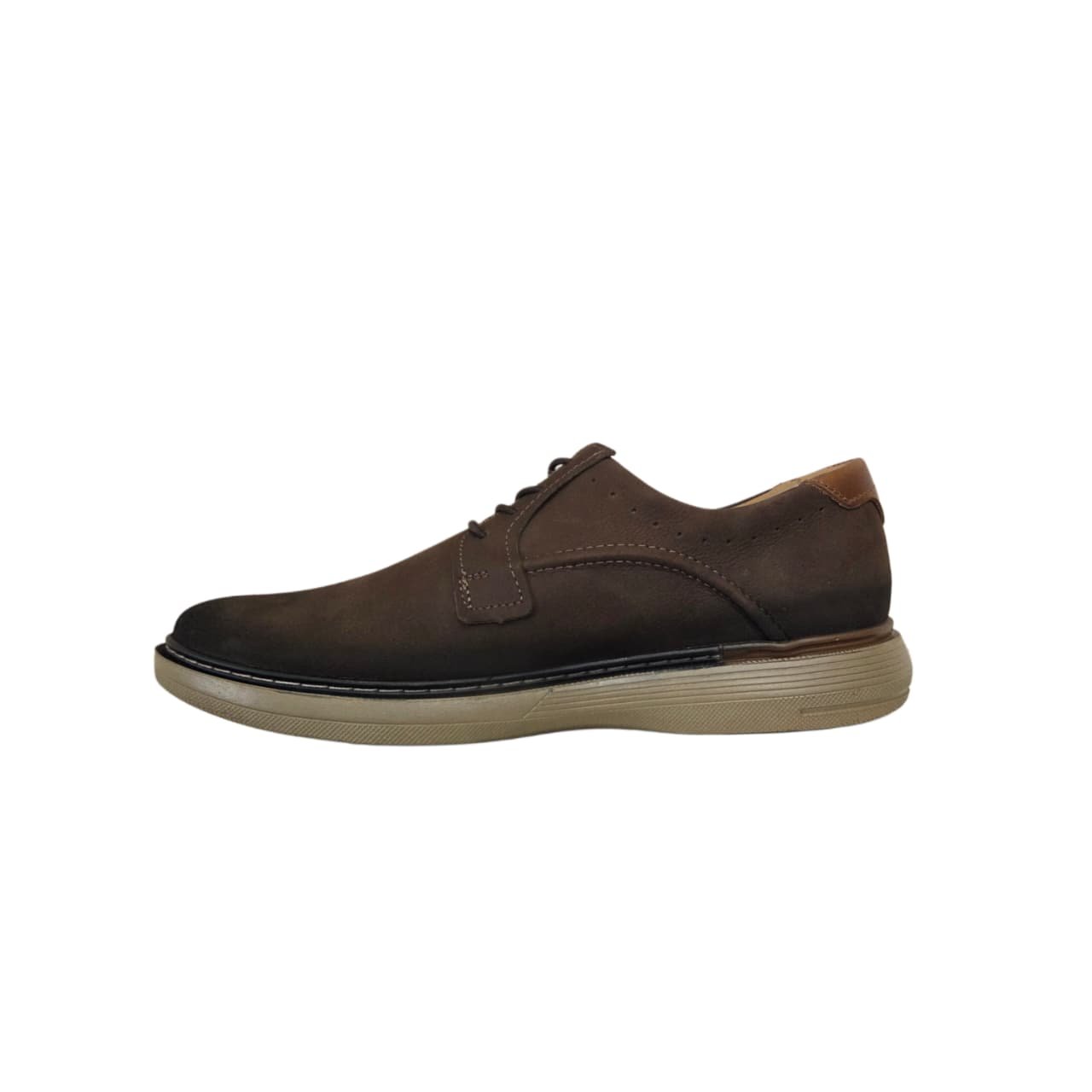 Pegada Sapato Oxford Casual Masculino Em Couro Ref.127603 Chocolate 2