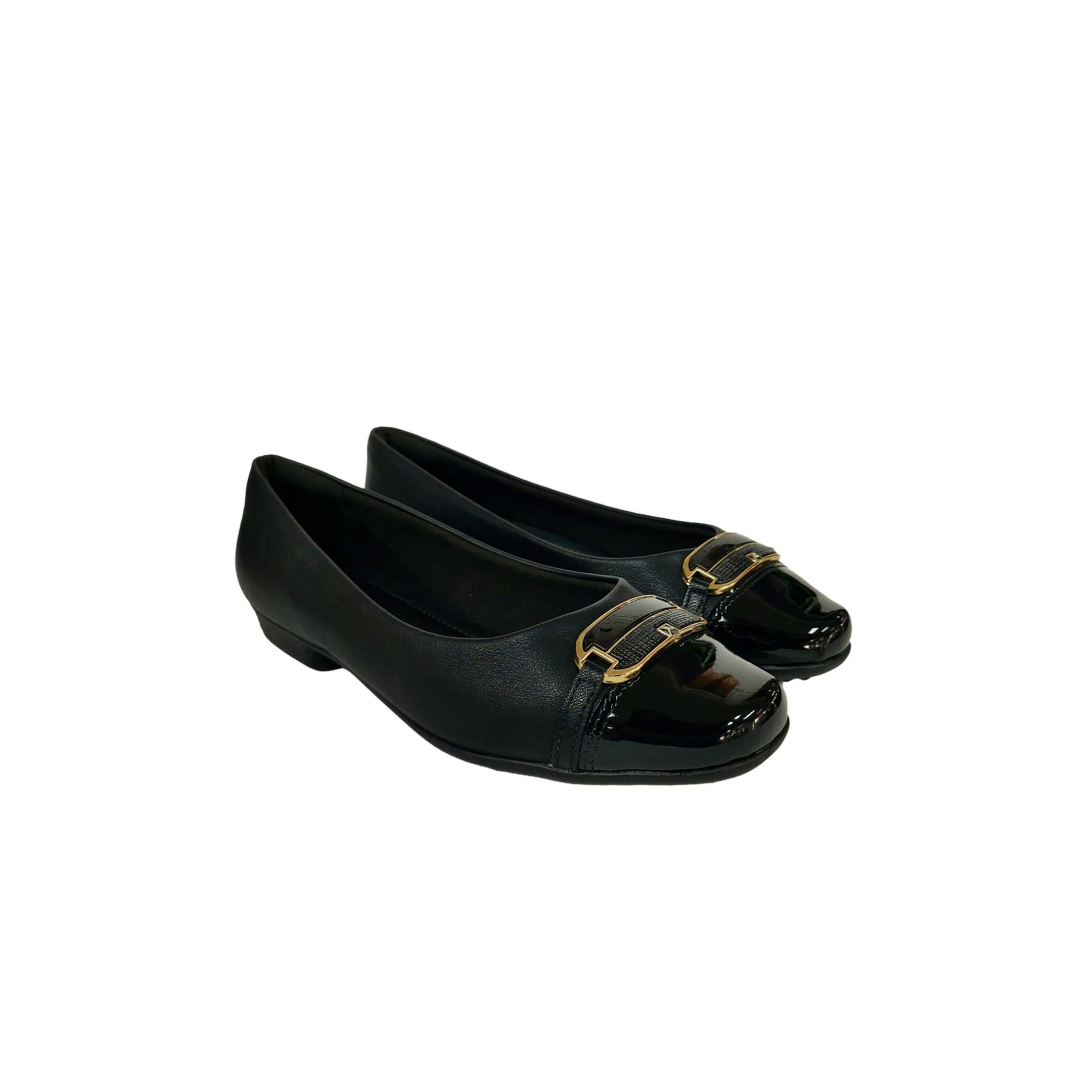 Piccadilly Sapatilha Feminina Salto 2 cm Ref. 250229 Preto 12