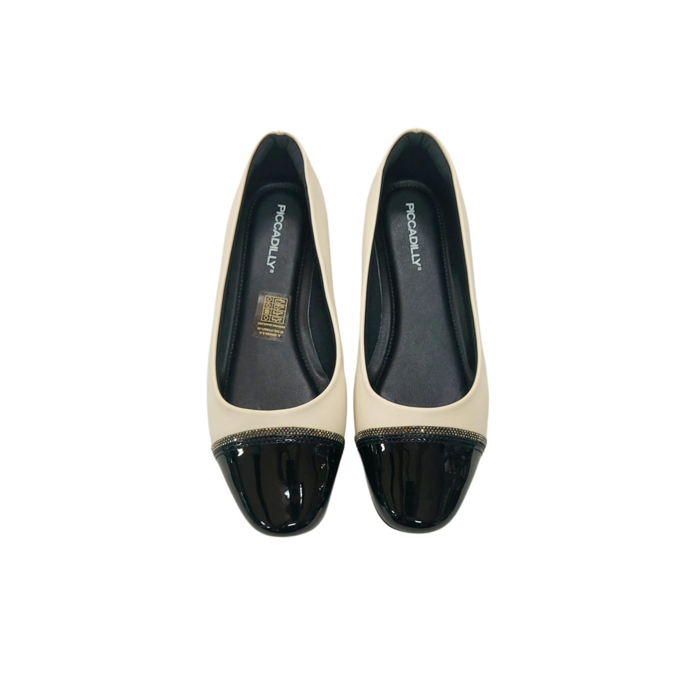 Piccadilly Sapatilha Feminina Salto 2 Cm Ref. 250244 Off White 5
