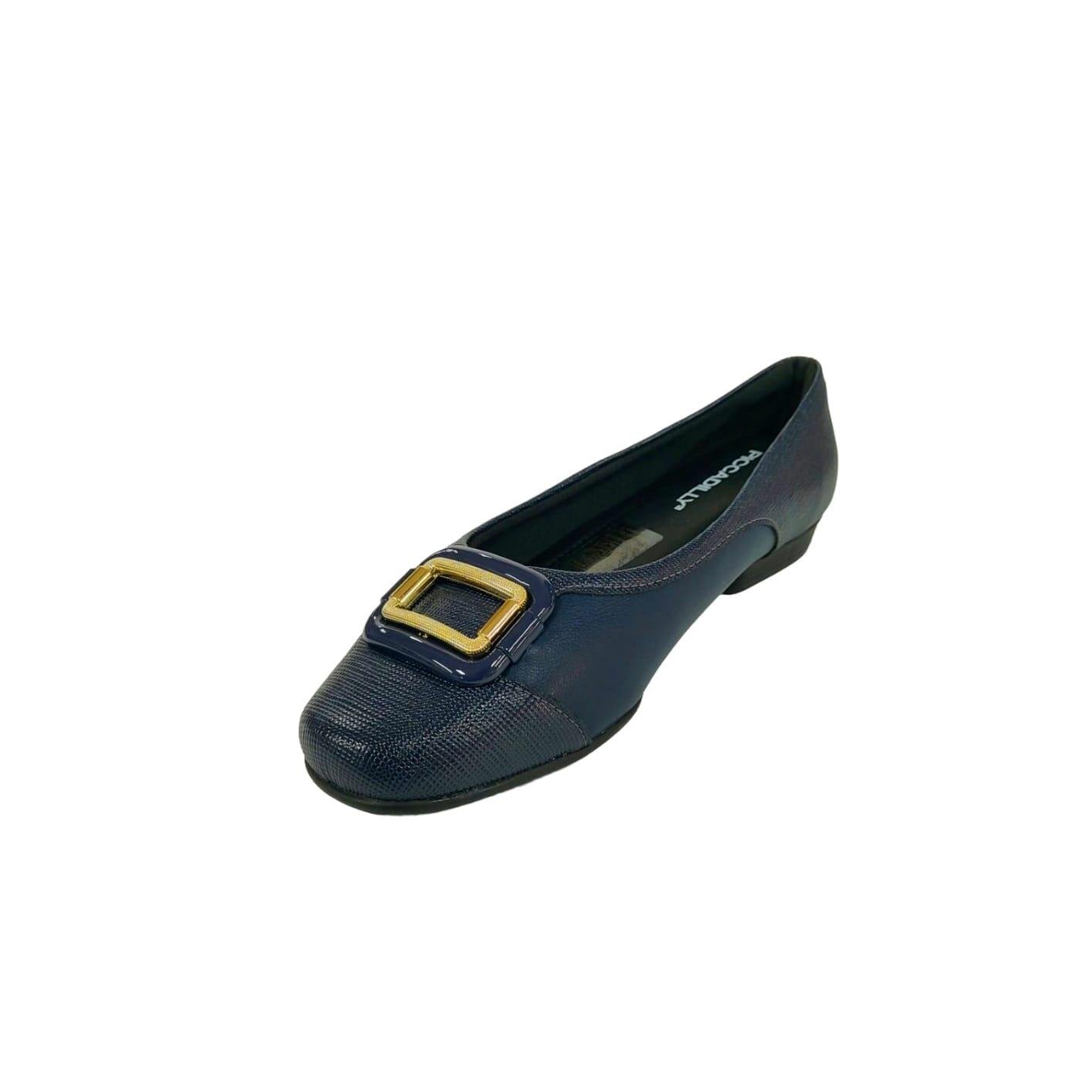 Piccadilly Sapatilha Feminina Salto 2 cm Ref. 250228 Marinho 2