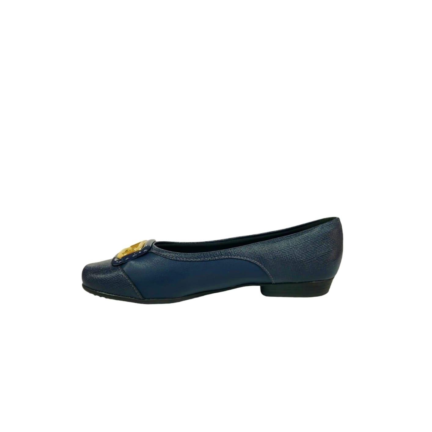 Piccadilly Sapatilha Feminina Salto 2 cm Ref. 250228 Marinho 3