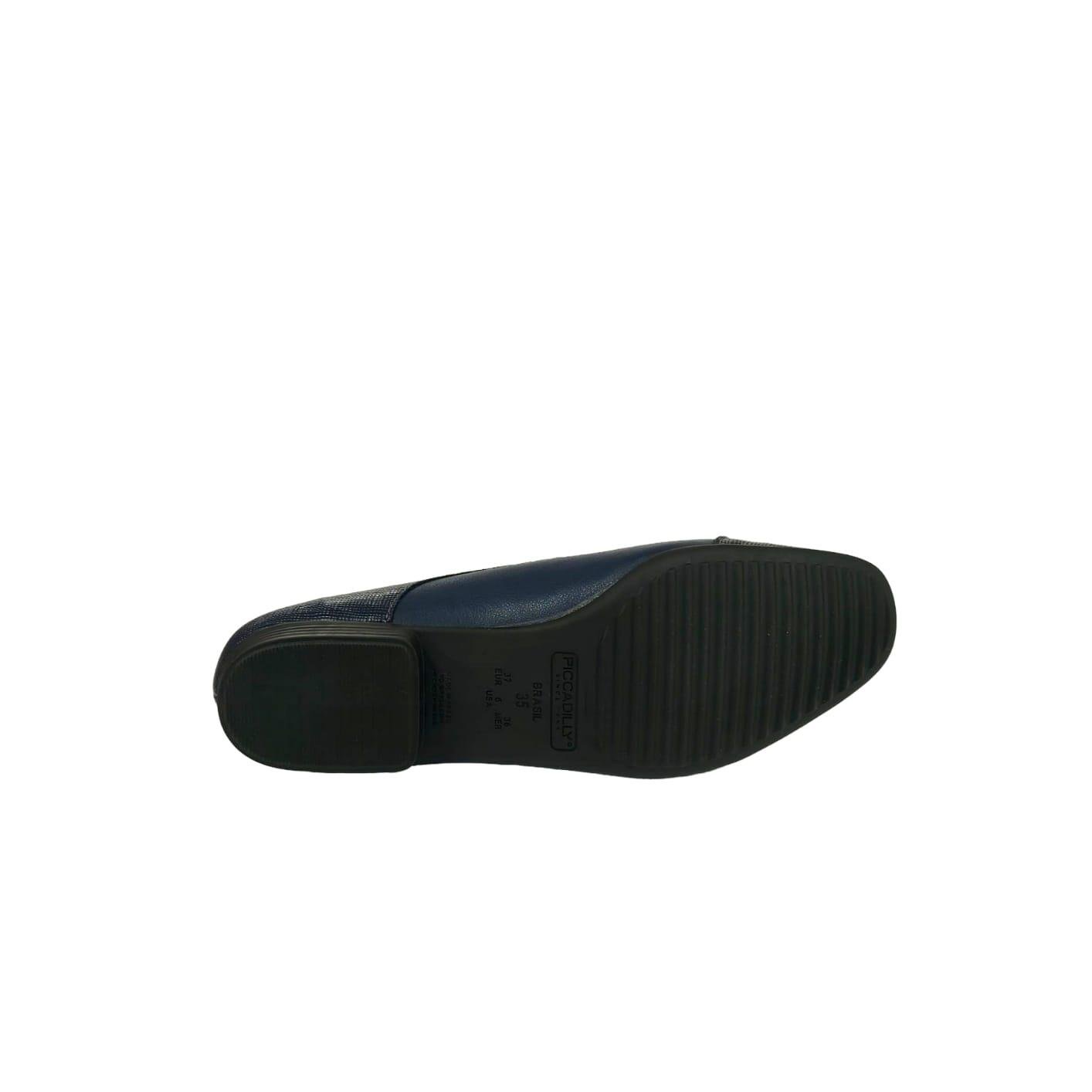 Piccadilly Sapatilha Feminina Salto 2 cm Ref. 250228 Marinho 4