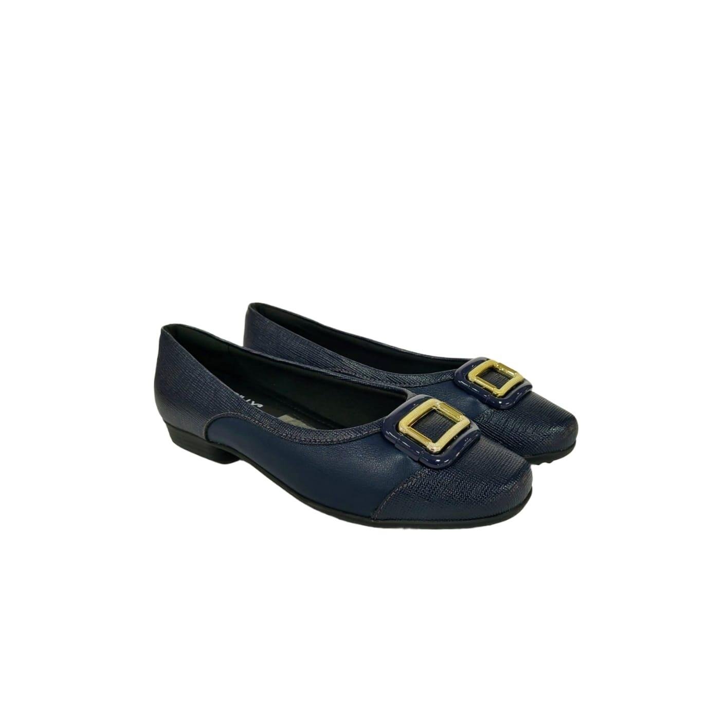 Piccadilly Sapatilha Feminina Salto 2 cm Ref. 250228 Marinho 5