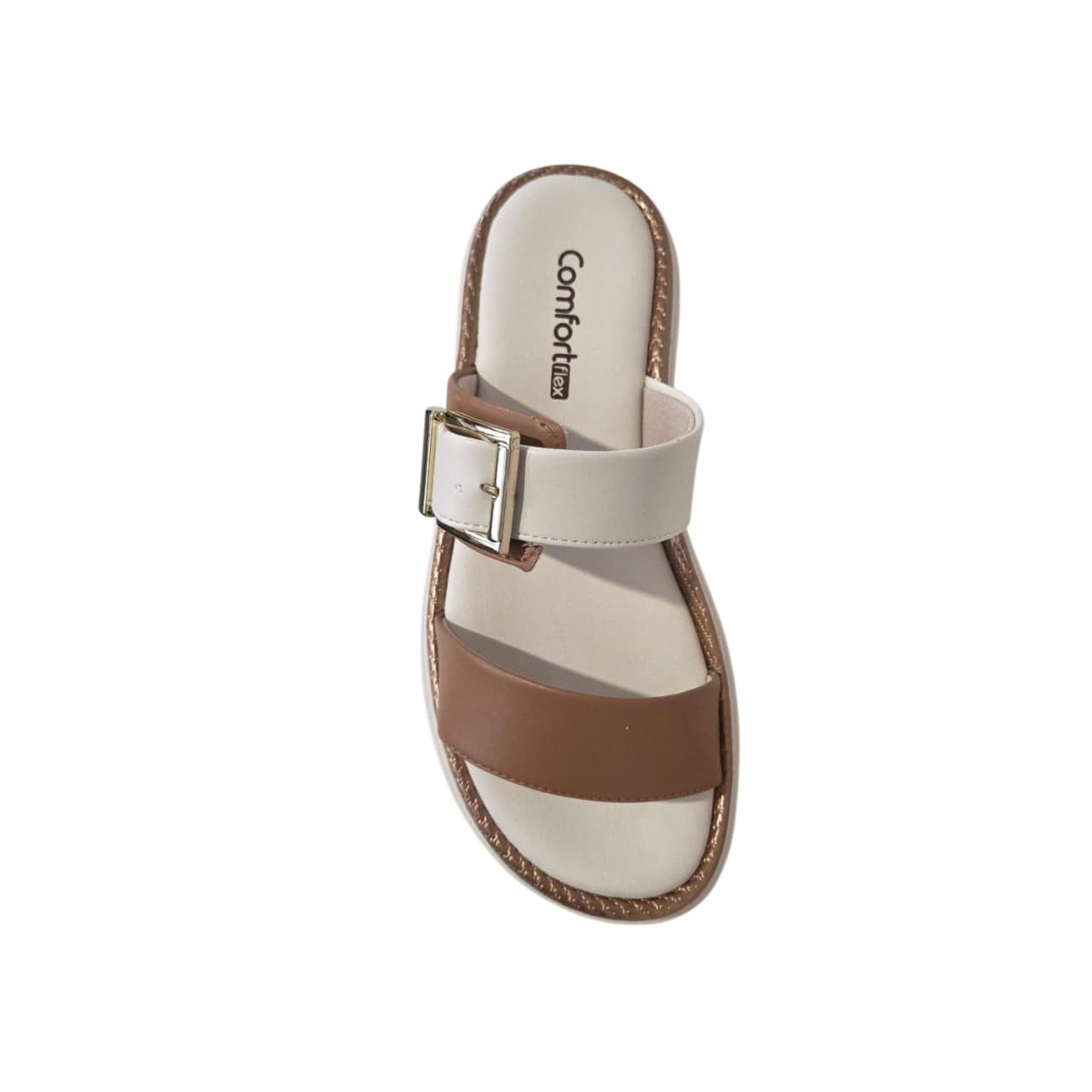 Comfortflex Chinelo Flatform Feminino Ref. 2546303 Camel 2