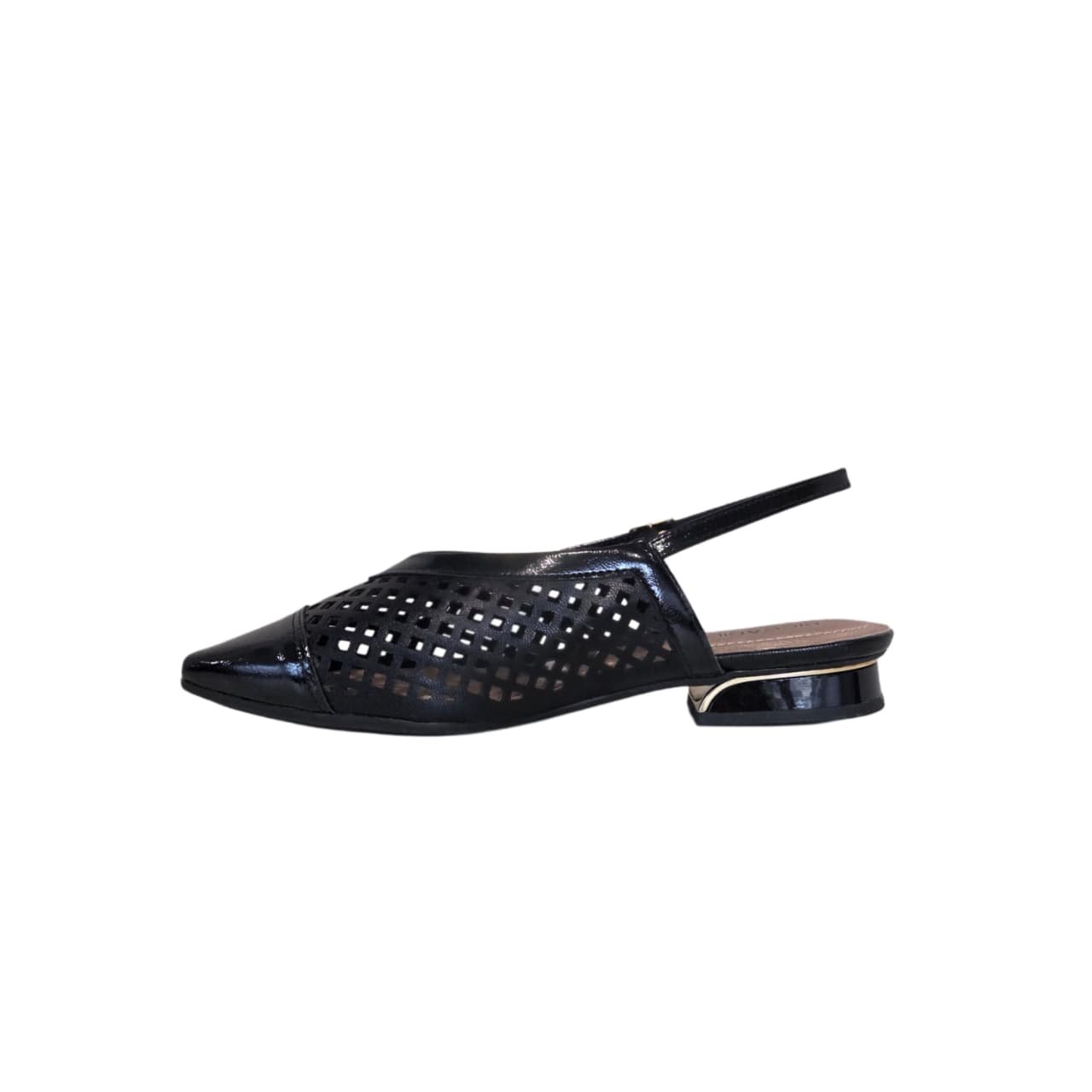 Piccadilly Maxi Sapatilha Slingback Bico Fino Ref. 279045 Preto 2
