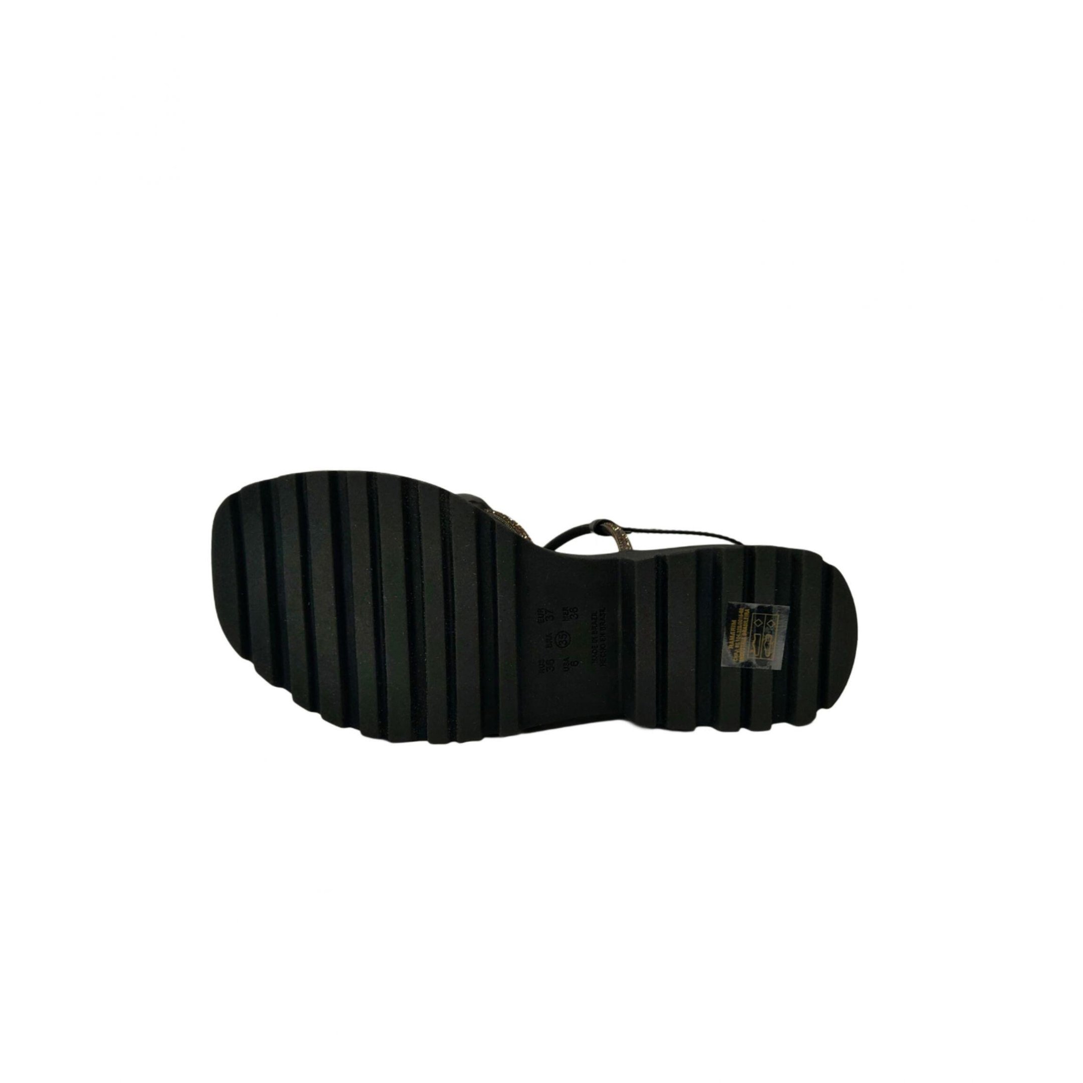 Ramarim Sandalia Tratorada Feminina com Strass Ref. 2438203 Preto 4