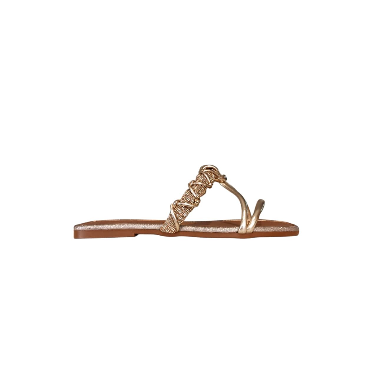Ramarim Chinelo Rasteirinha Feminino com Strass Ref. 2523201