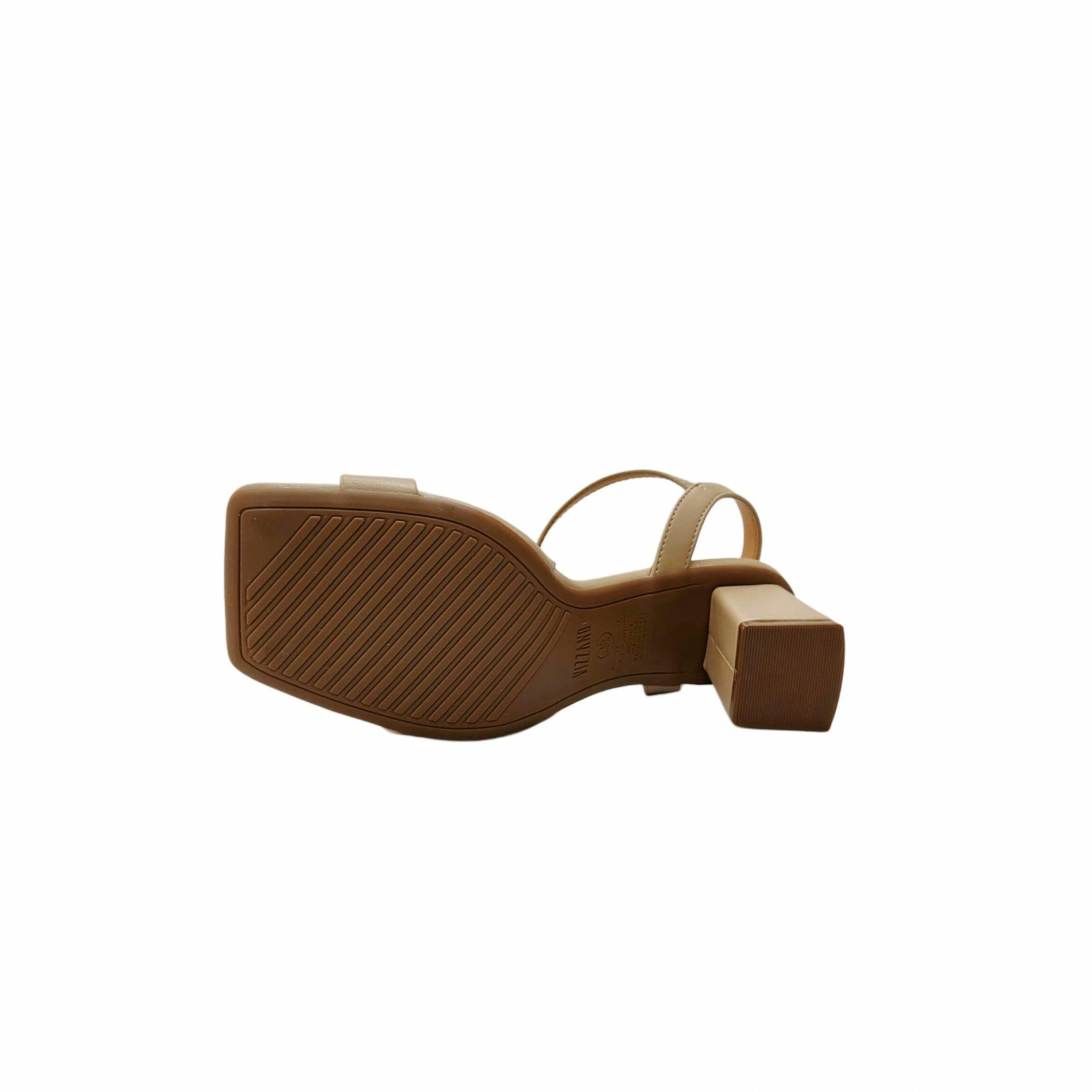 Vizzano Sandalia Feminina Salto Bloco 8 cm Ref. 6455.101 Bege 4