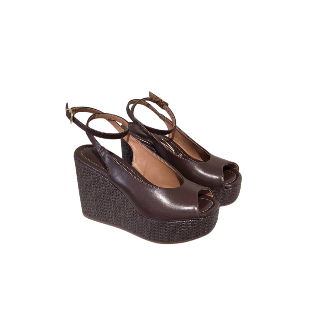 Vizzano Sandalia Anabela Salto 10 cm Ref. 6590.104 Chocolate 2
