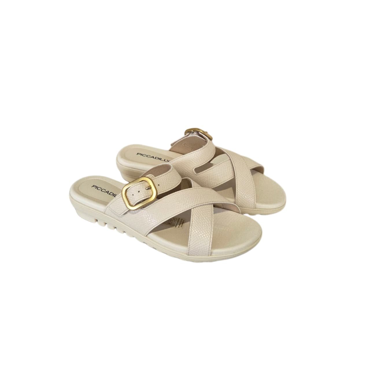 Piccadilly Chinelo Flatform Feminino Ref. 523016 Off White 2