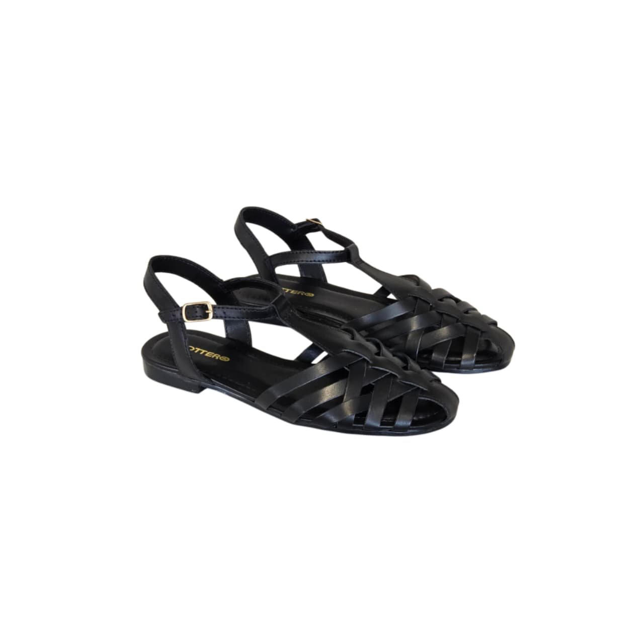 Bottero Sandalia Rasteira Fisherman em Couro Ref. 381801 Preto 2