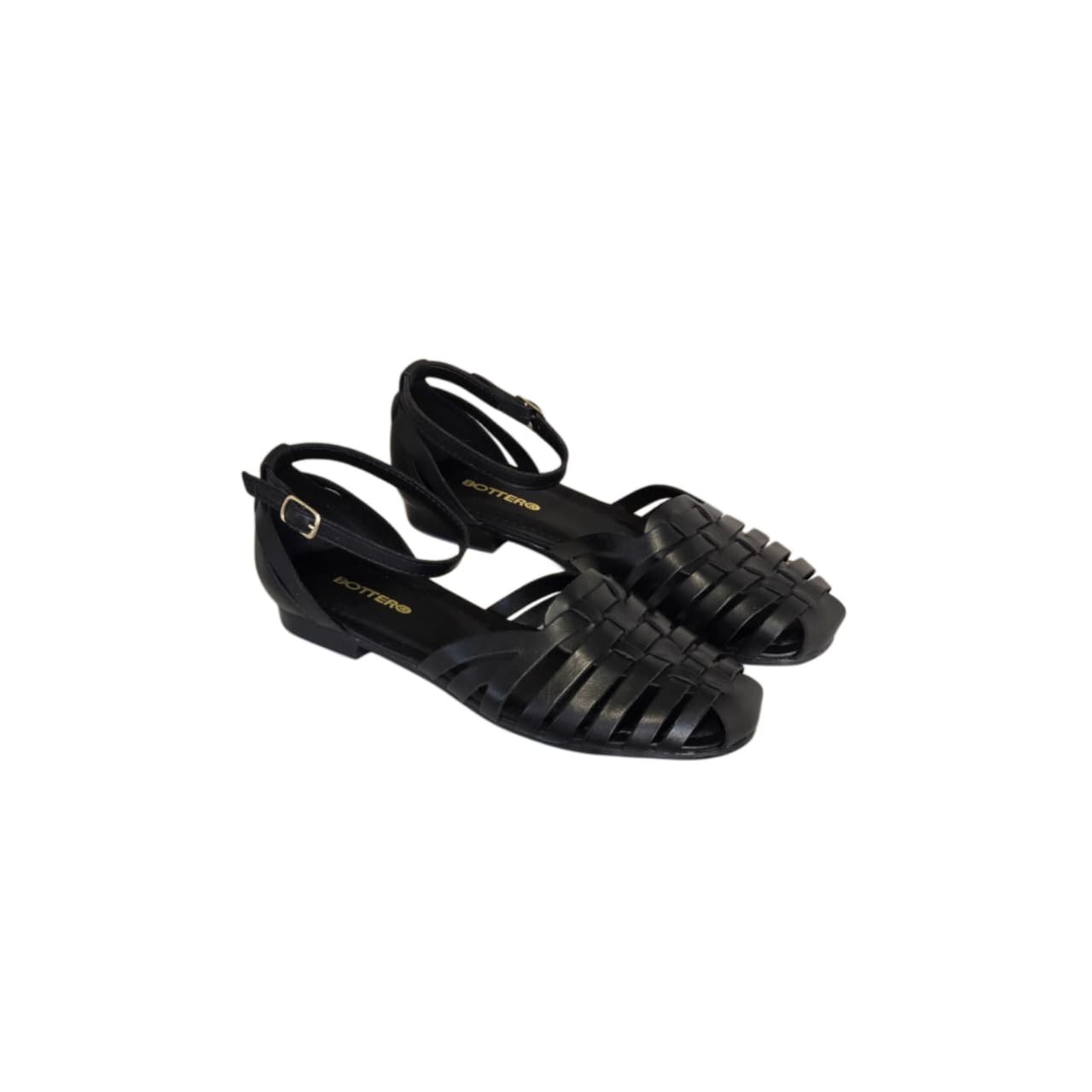 Bottero Sandalia Rasteira Fisherman em Couro Ref. 381804 Preto 2