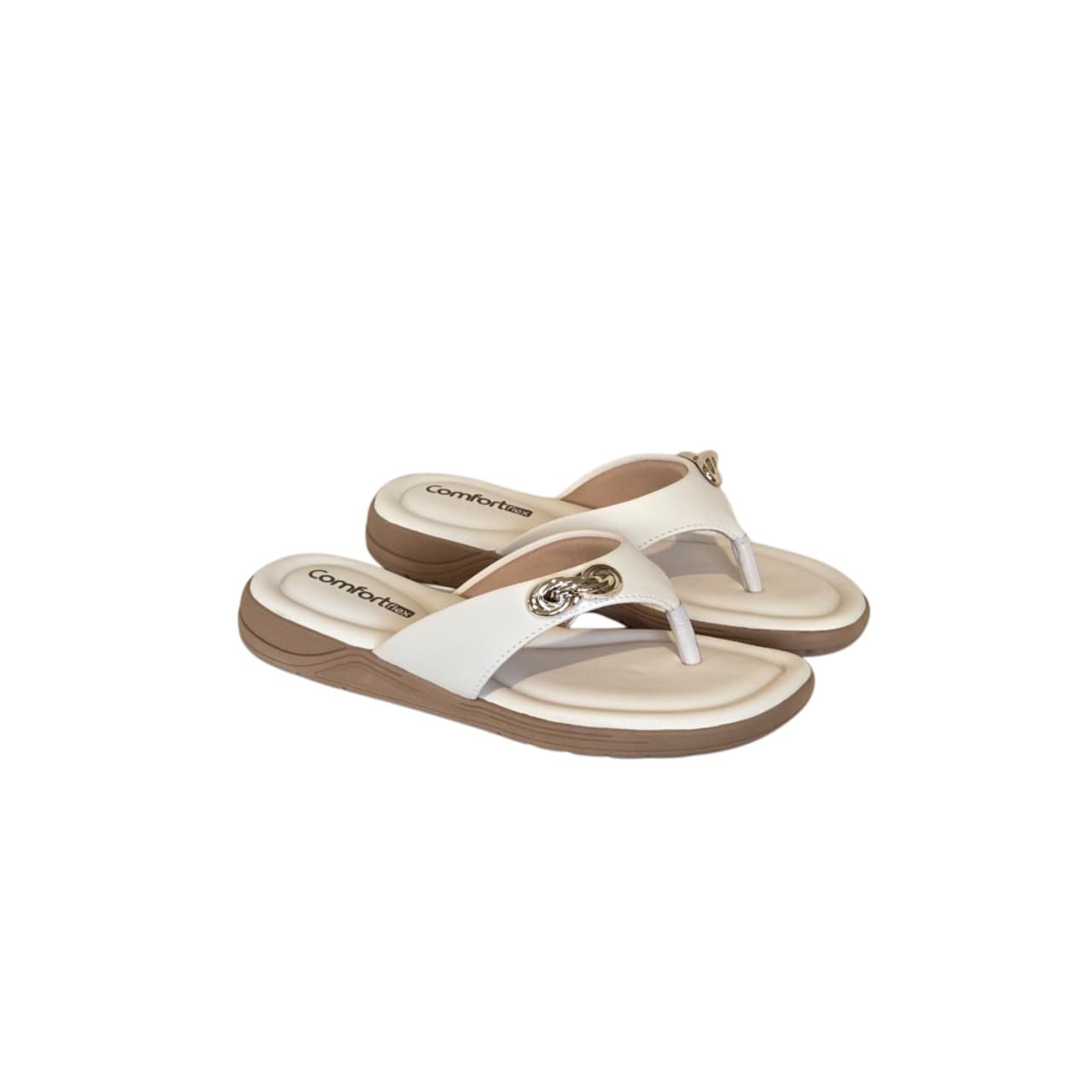 Comfortflex Chinelo Flat de Dedo Feminino Ref. 2680401 Coconut 6