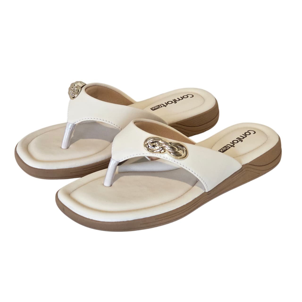 Comfortflex Chinelo Flat de Dedo Feminino Ref. 2680401 Coconut 8