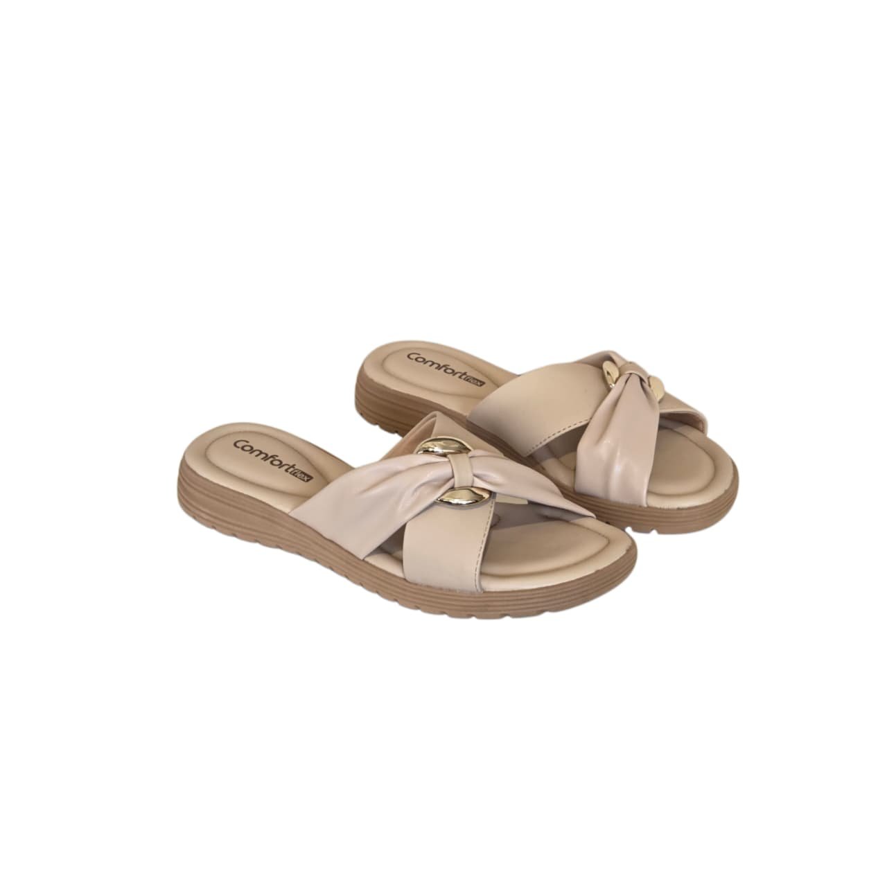 Comfortflex Chinelo Flat Slide Feminino Ref. 2651404 Almond 2