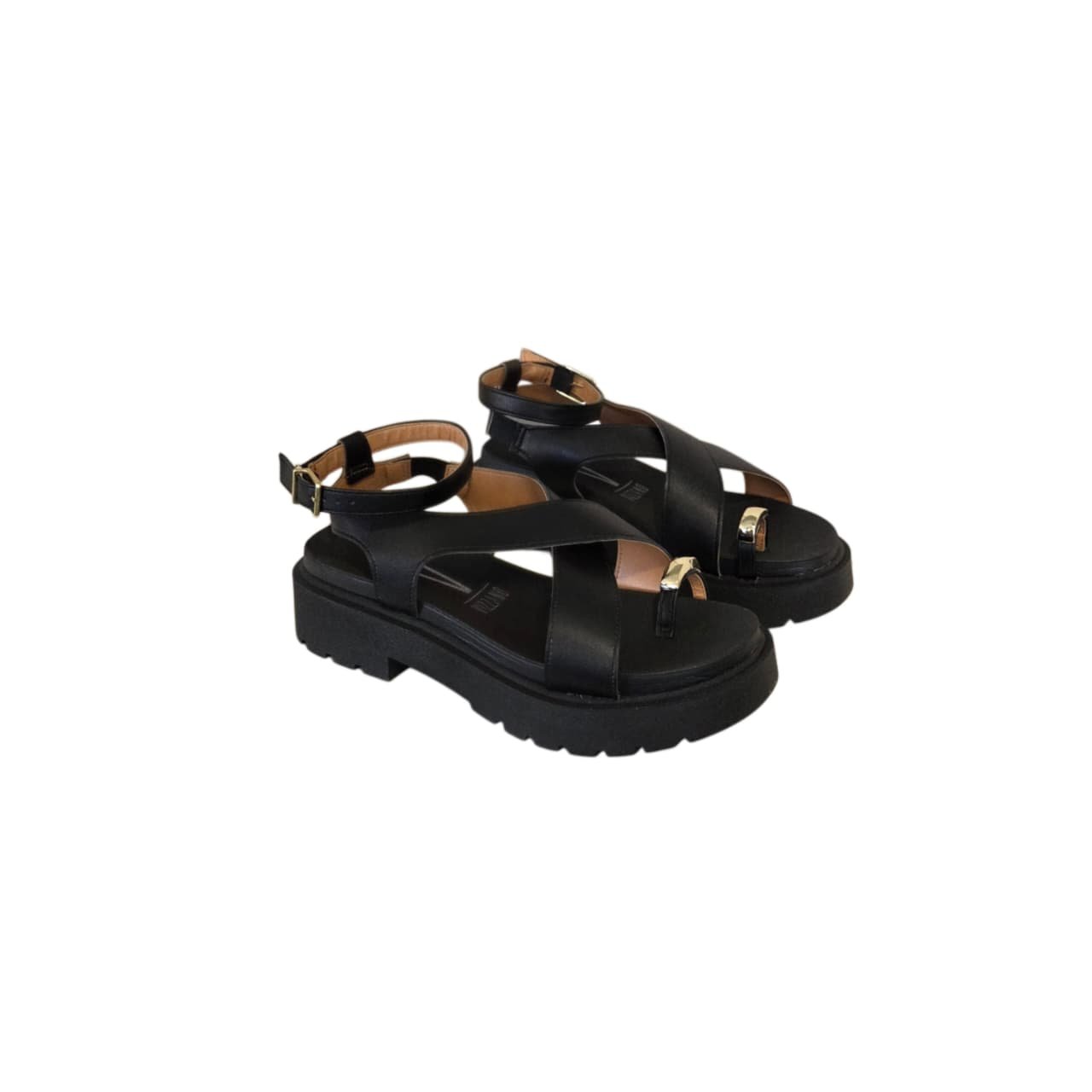 Vizzano Sandalia Tratorada Feminina com Tiras Ref. 6499.122 Preto 2