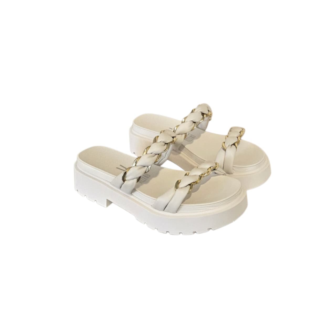 Vizzano Tamanco Tratorado Feminino Ref. 6499.143 Branco Off 2