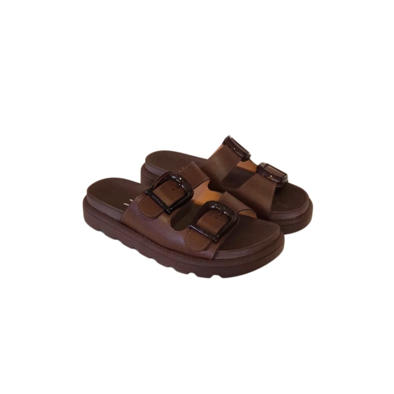 Vizzano Chinelo Flatform Tratorado Feminino Ref. 6510.139 Chocolate 2