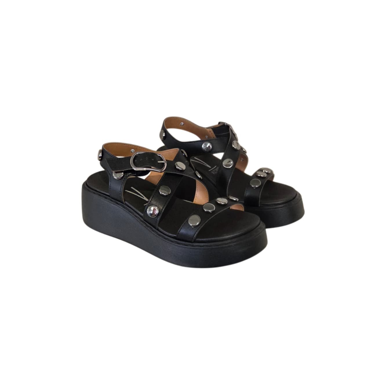Vizzano Sandalia Plataforma Feminina Ref. 6525.216 Preto 2